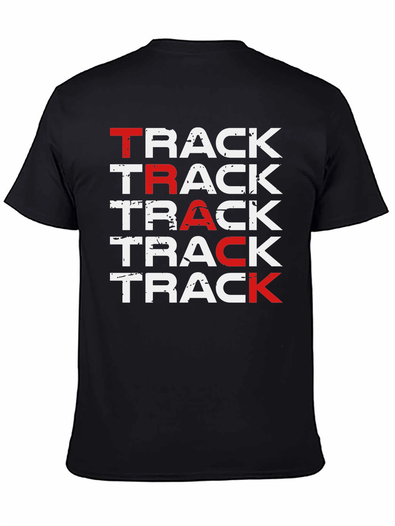 Track Repetition T-Shirt - Bold Design Comfortable Fit