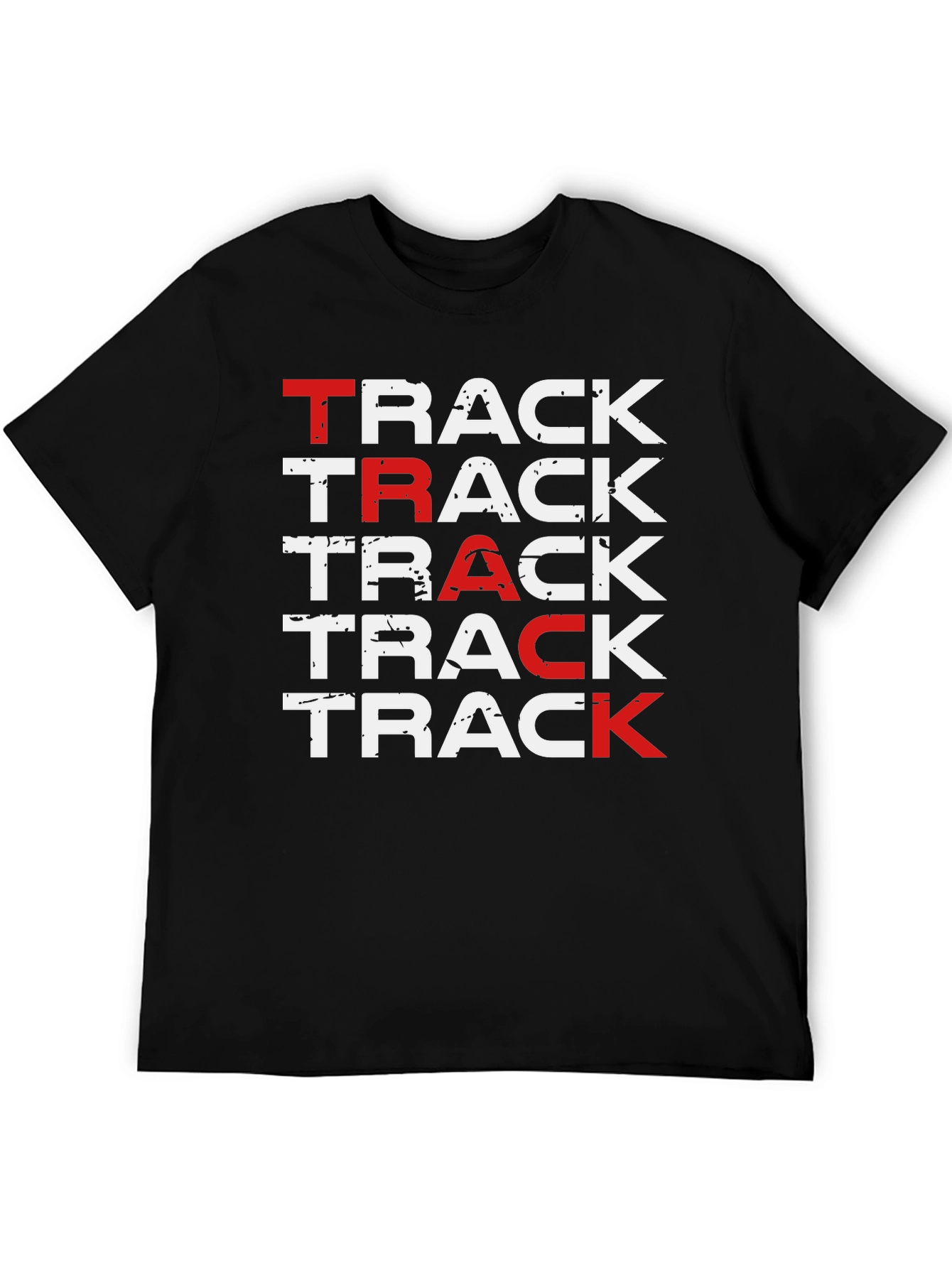 Track Repetition T-Shirt - Bold Design Comfortable Fit