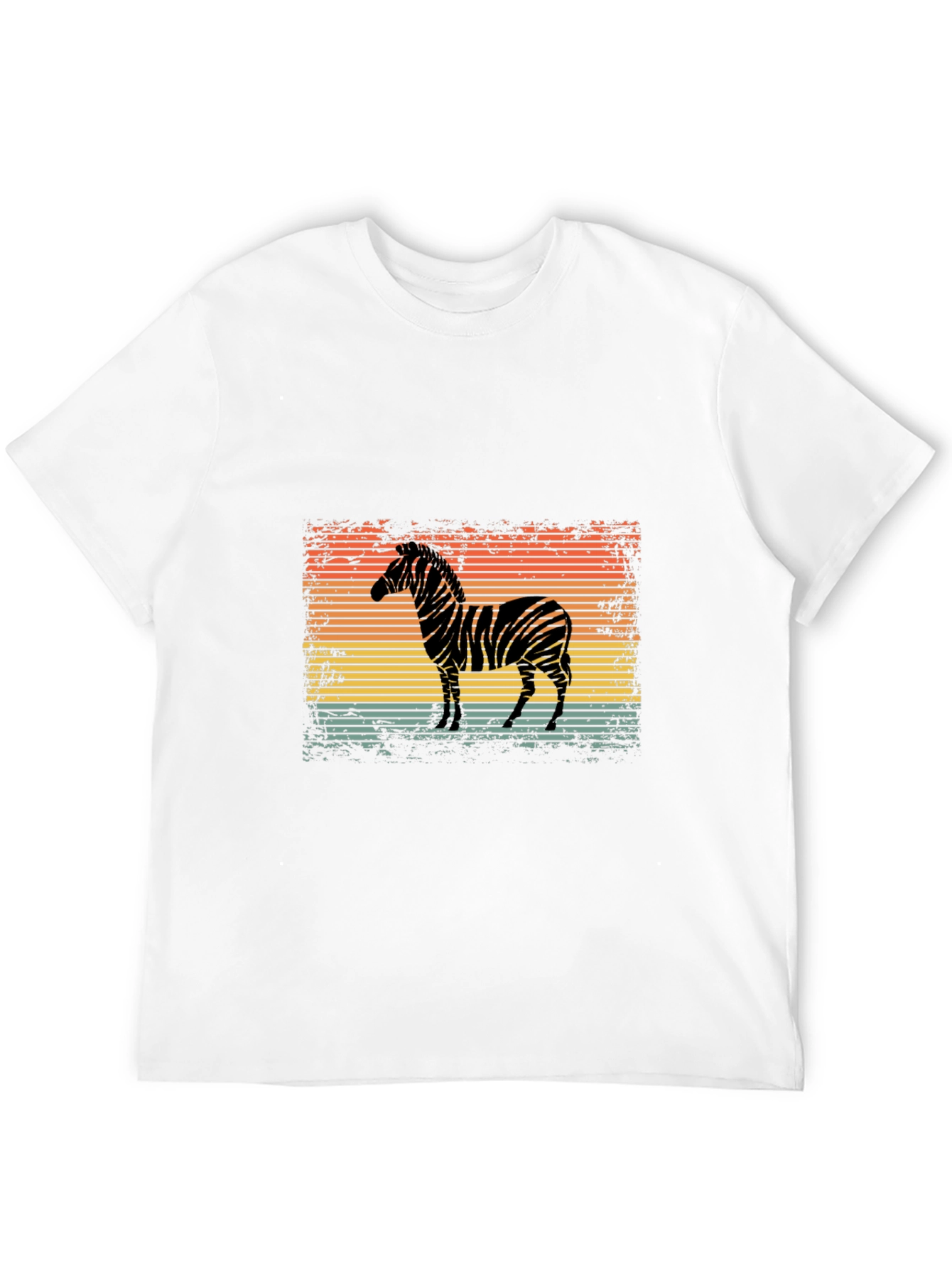Retro Zebra Graphic T-Shirt - Cool Animal Design