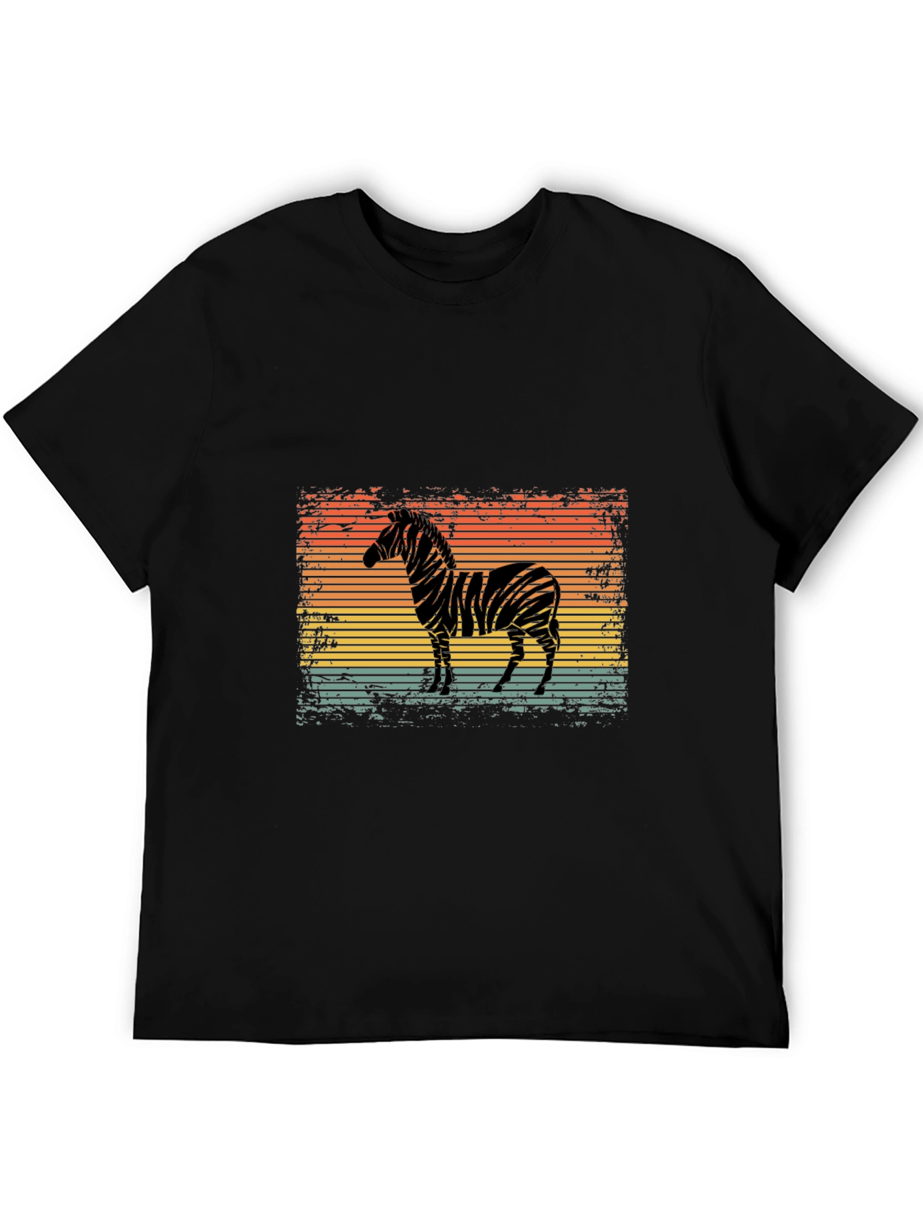 Retro Zebra Graphic T-Shirt - Cool Animal Design