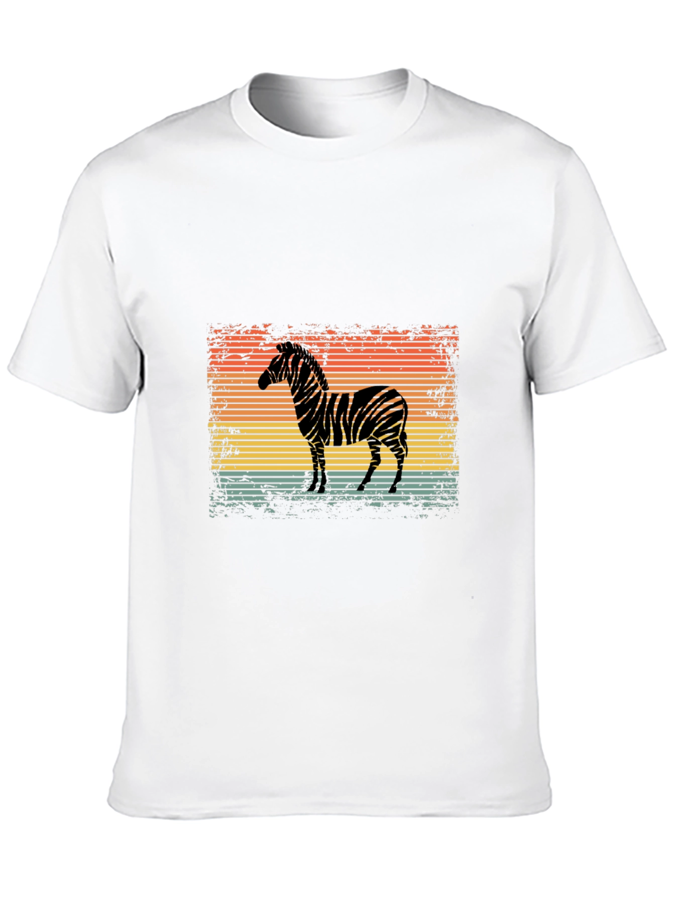 Retro Zebra Graphic T-Shirt - Cool Animal Design