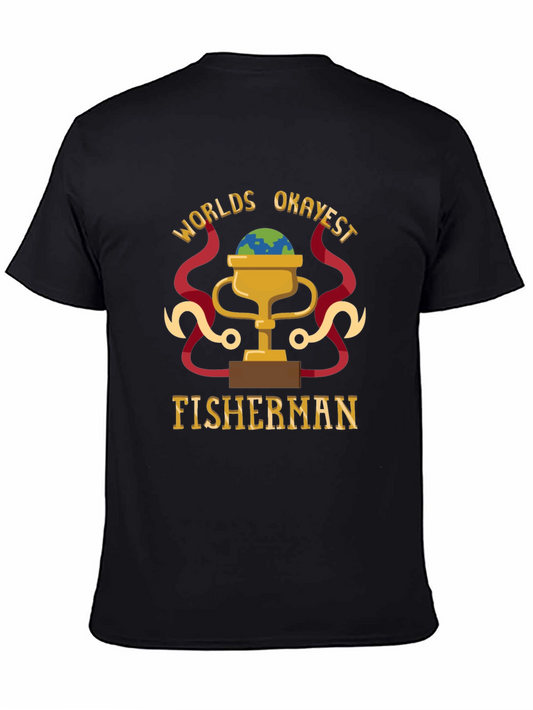 Worlds Okayest Fisherman Graphic T-Shirt