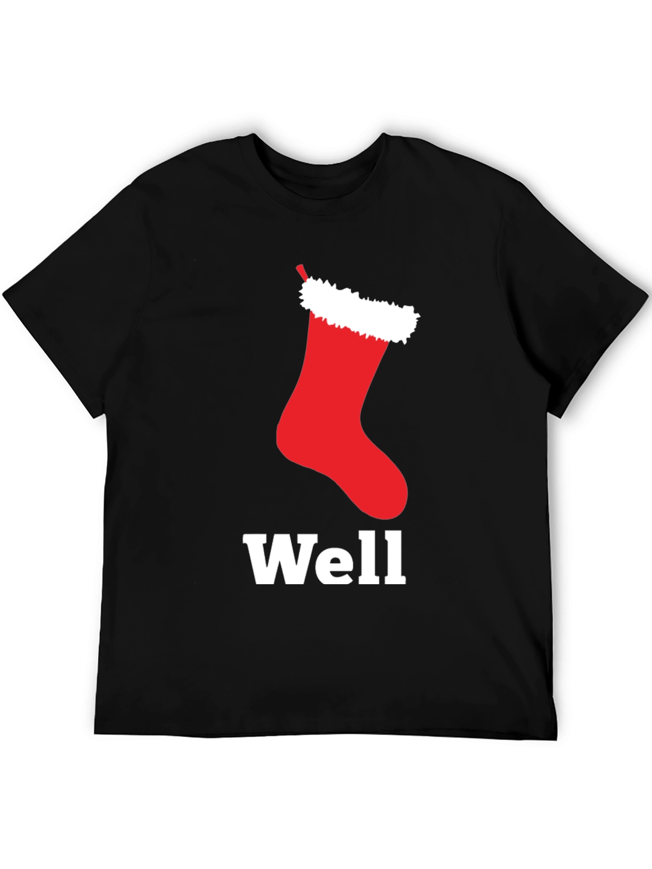 Well Hung Stocking Christmas T-Shirt