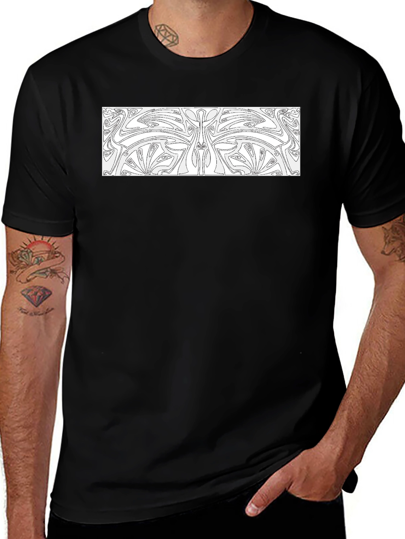 Art Nouveau Black Tee