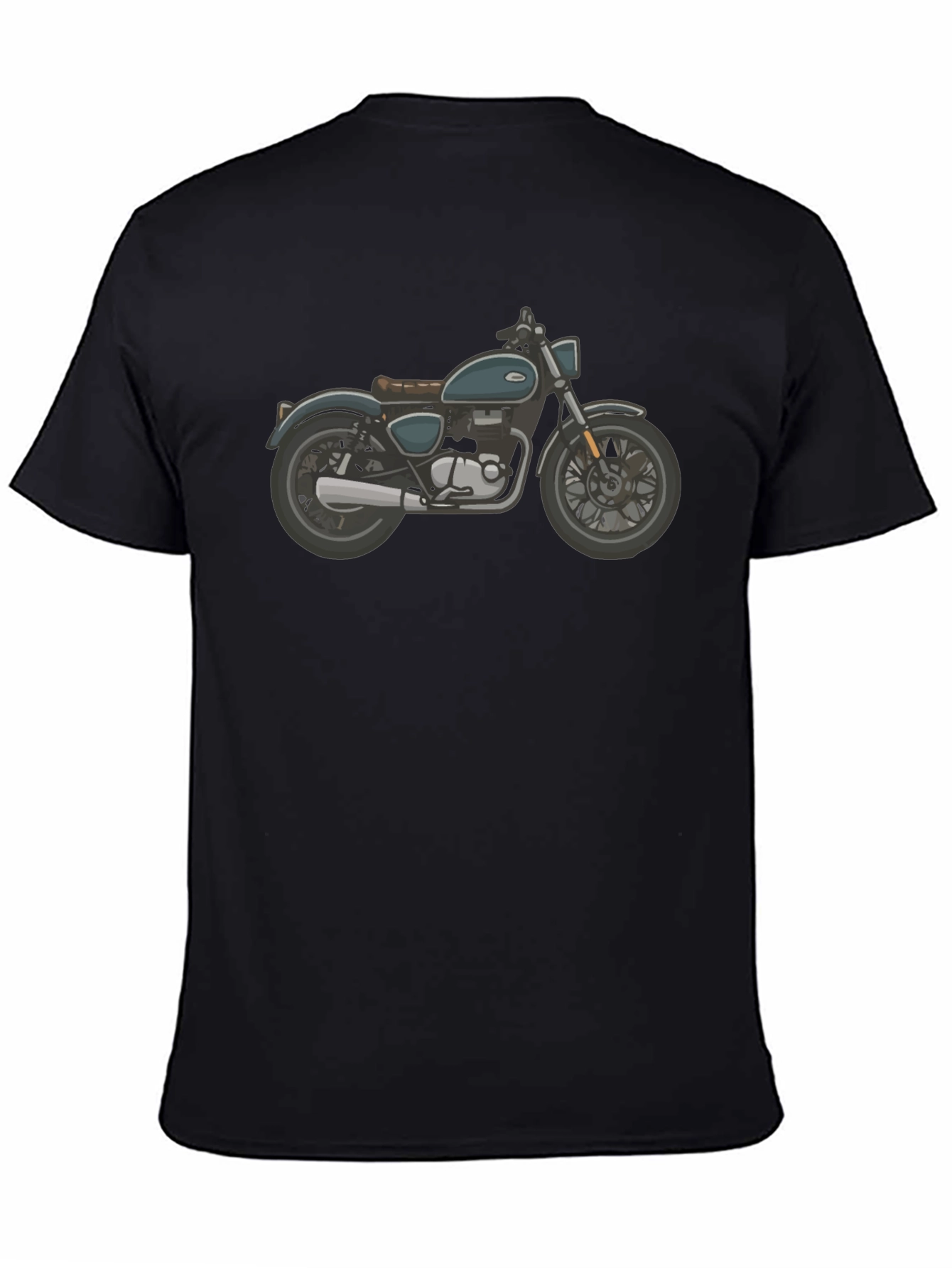 Motorcycle Graphic Black T-Shirt