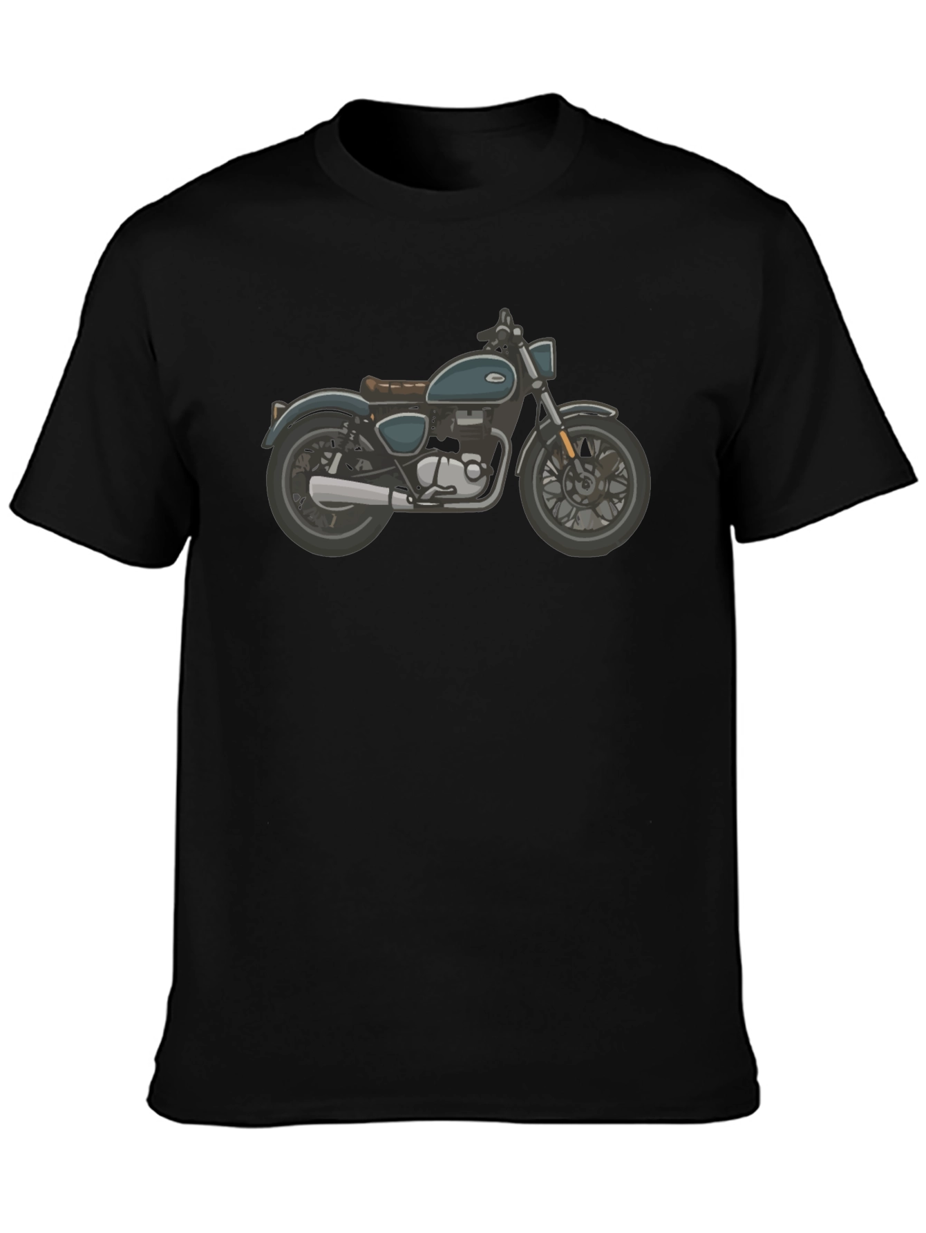 Motorcycle Graphic Black T-Shirt