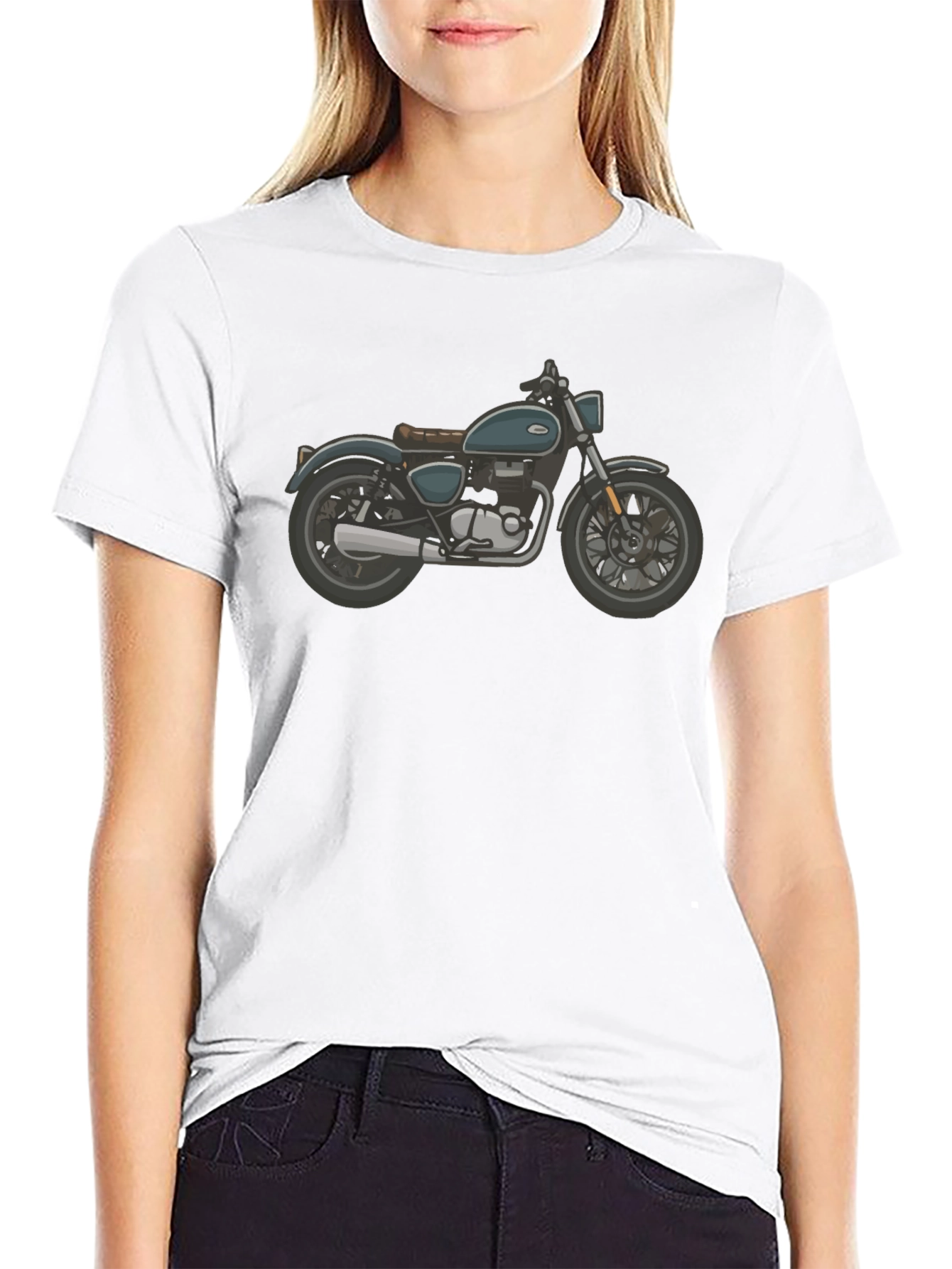 Motorcycle Graphic Black T-Shirt