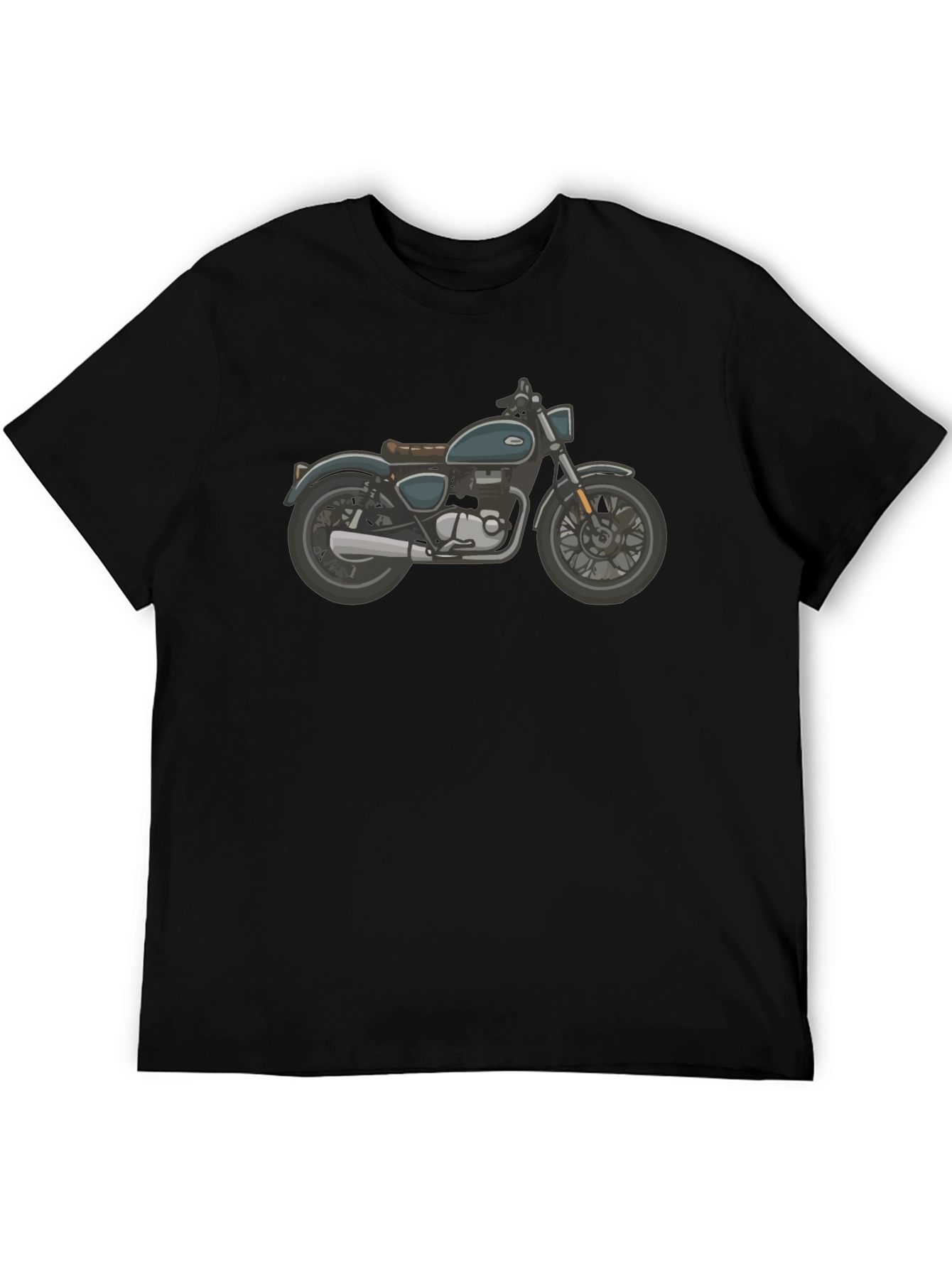 Motorcycle Graphic Black T-Shirt