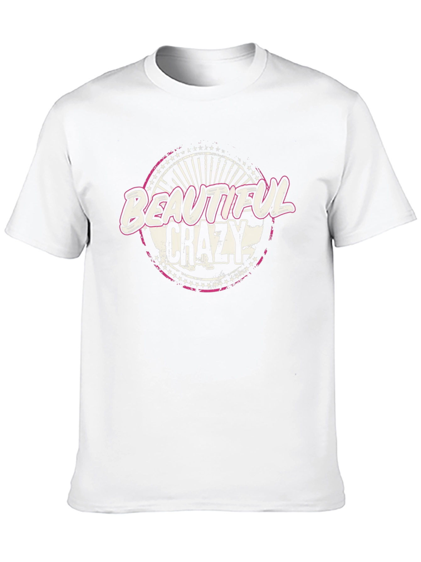 Beautiful Crazy Graphic T-Shirt - Black