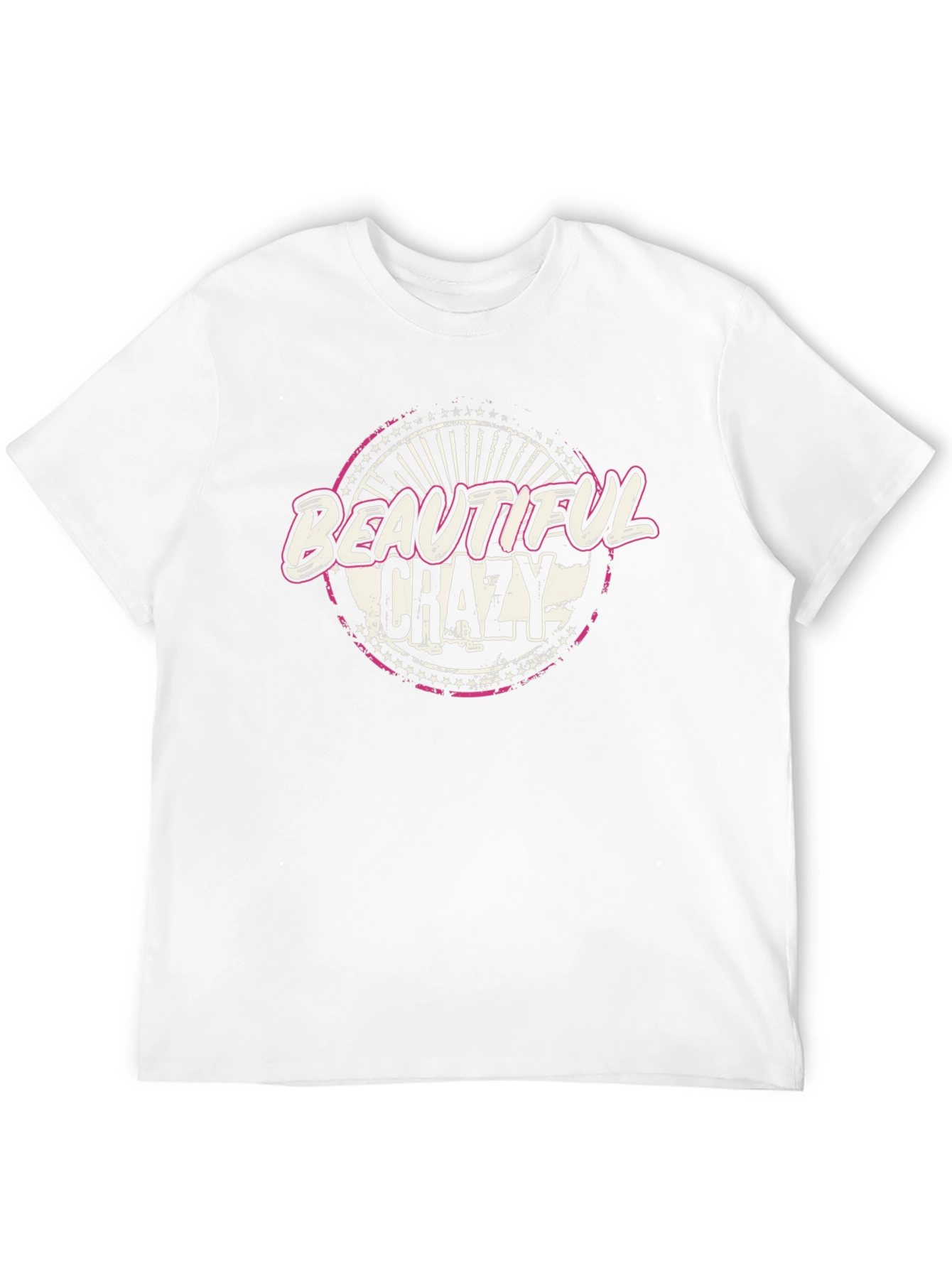 Beautiful Crazy Graphic T-Shirt - Black