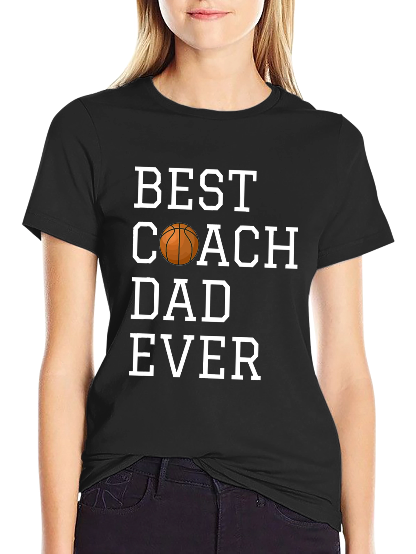 Best Coach Dad Ever T-Shirt - Basketball Graphic Tee