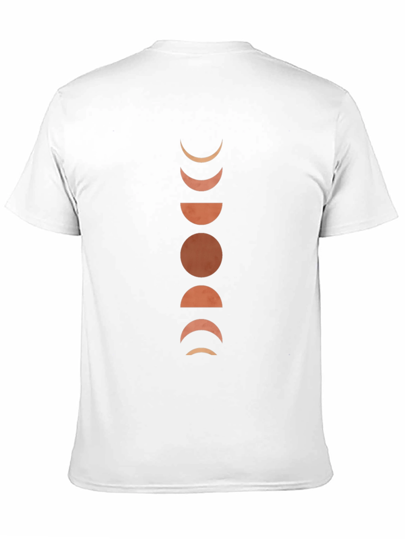 Mens Black Moon Phases Graphic Tee