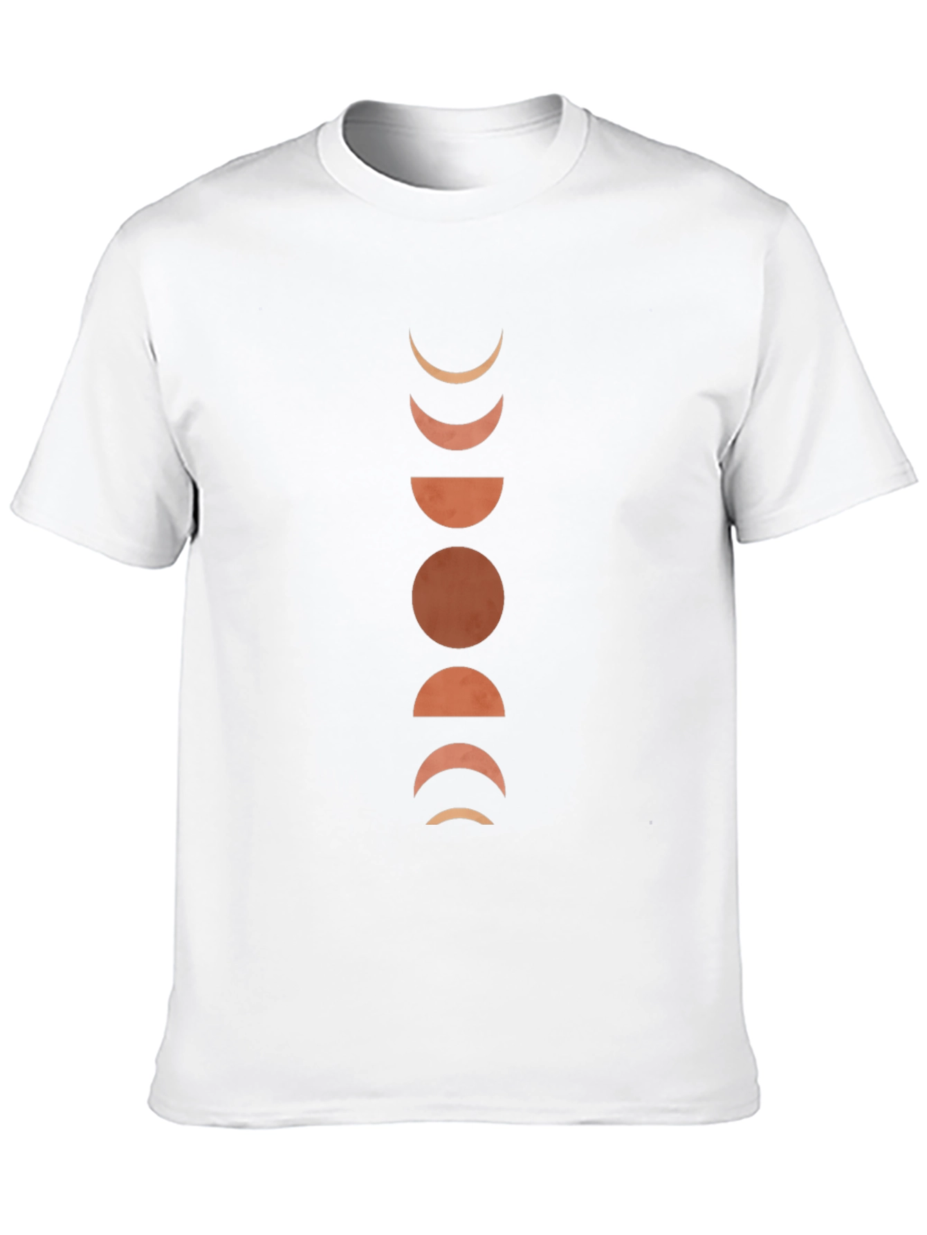 Mens Black Moon Phases Graphic Tee