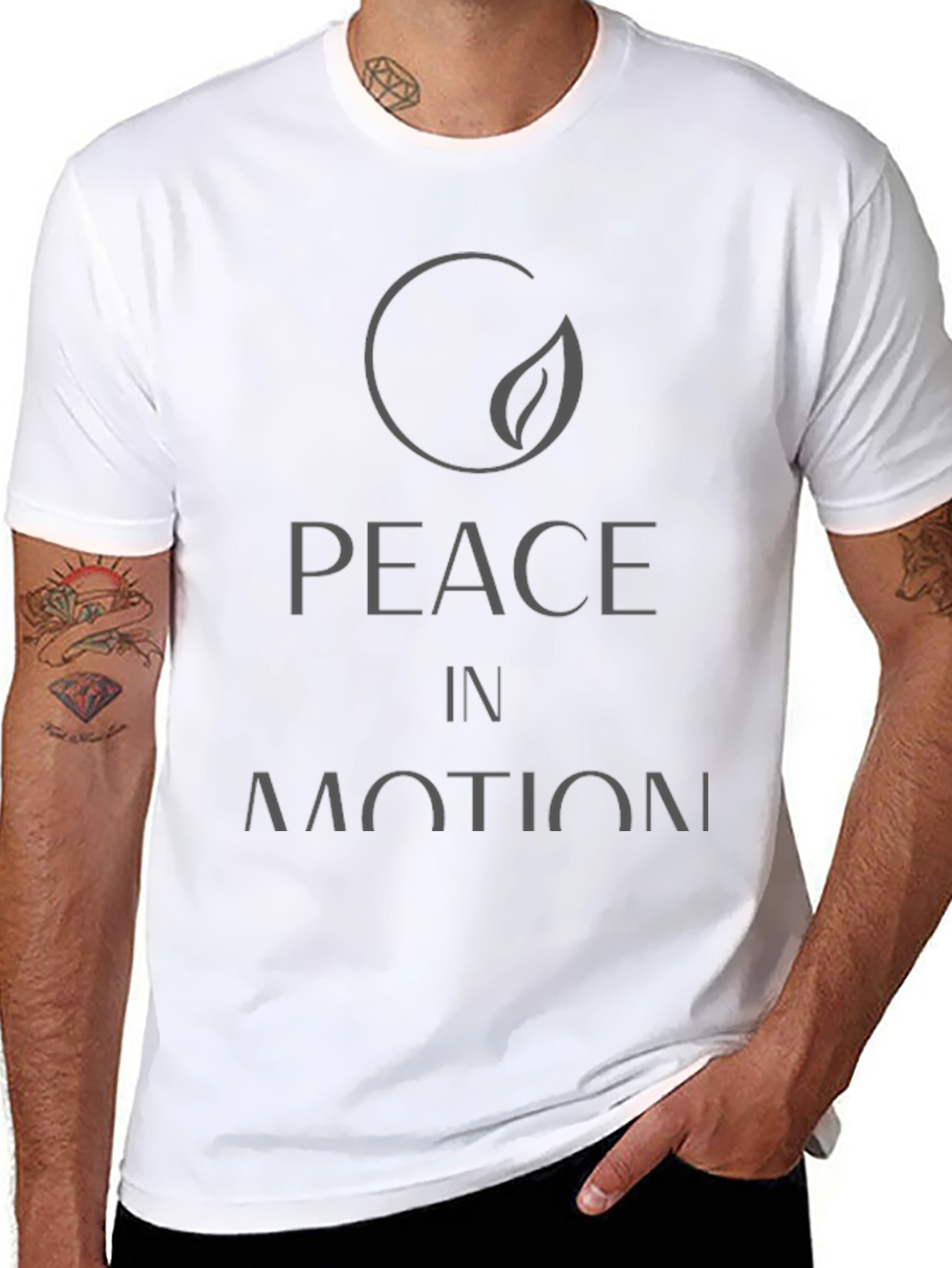 Peace In Motion Black Graphic Tee