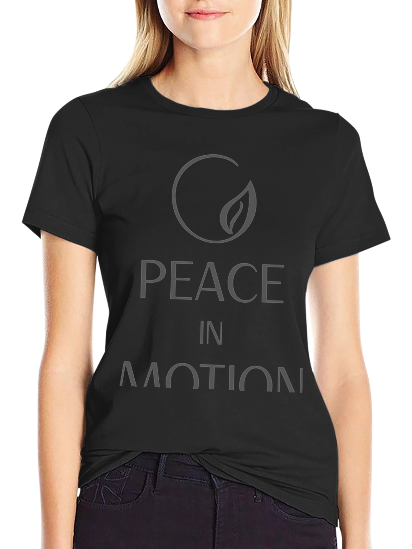 Peace In Motion Black Graphic Tee
