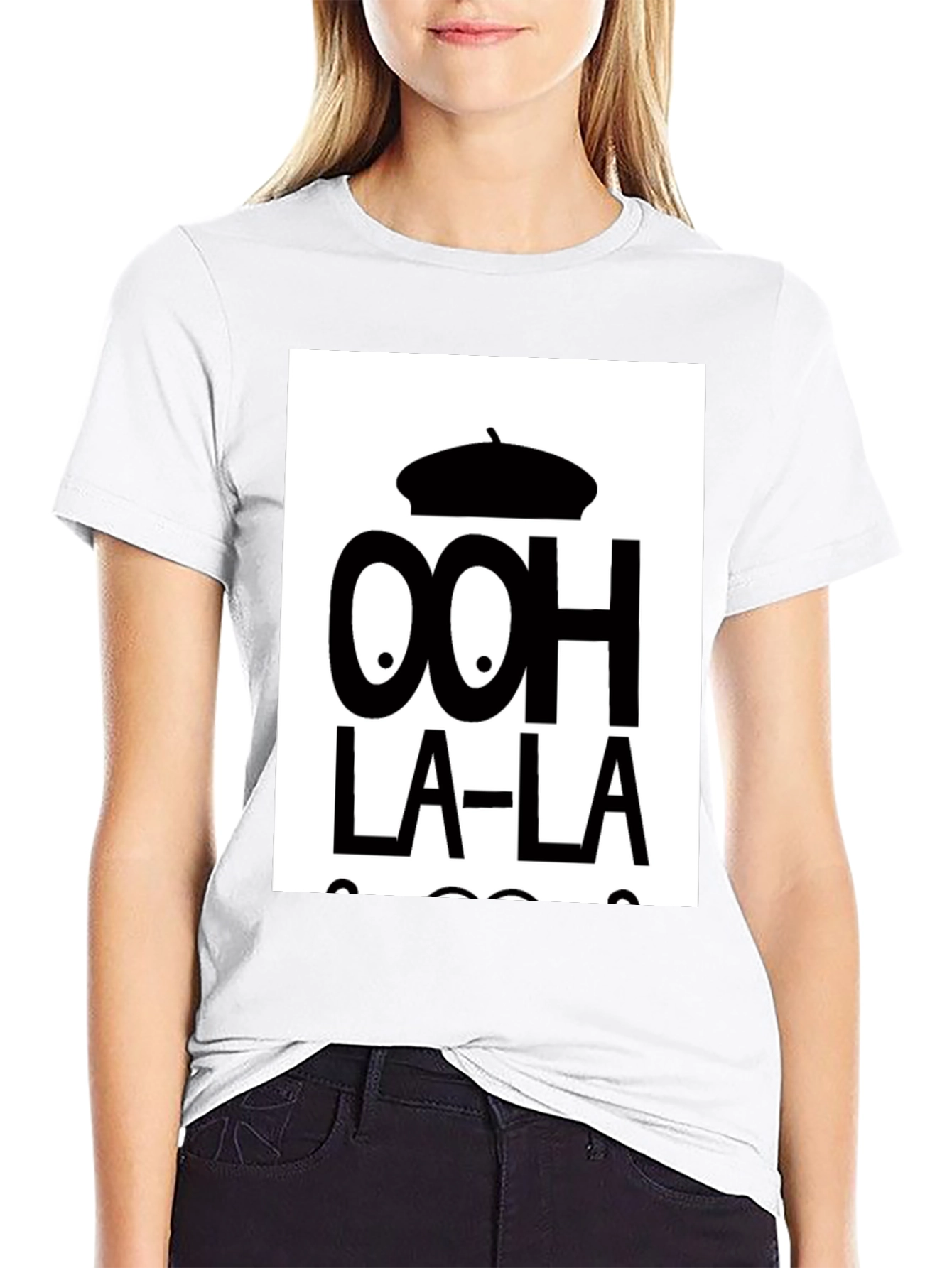 Ooh La-La Graphic Tee - Stylish French-Inspired Design