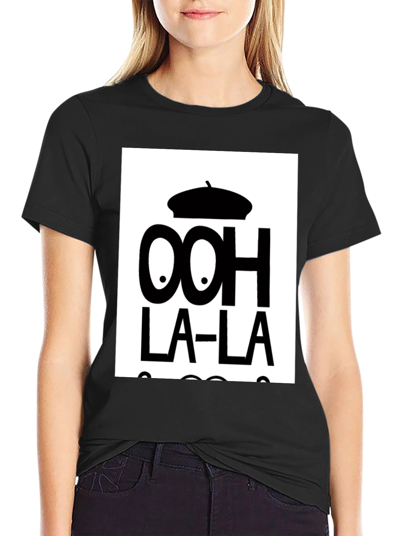 Ooh La-La Graphic Tee - Stylish French-Inspired Design