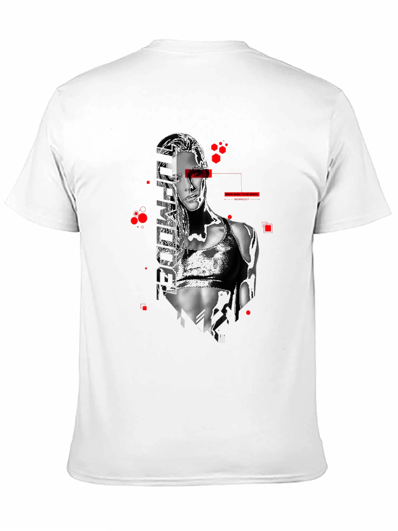 Cyberpunk Woman Graphic Tee - Black