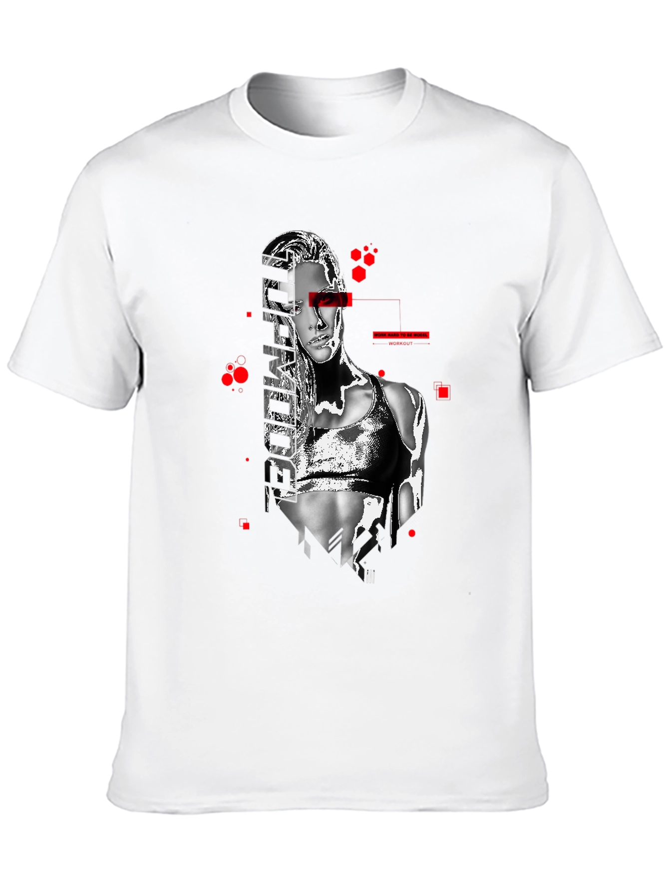 Cyberpunk Woman Graphic Tee - Black
