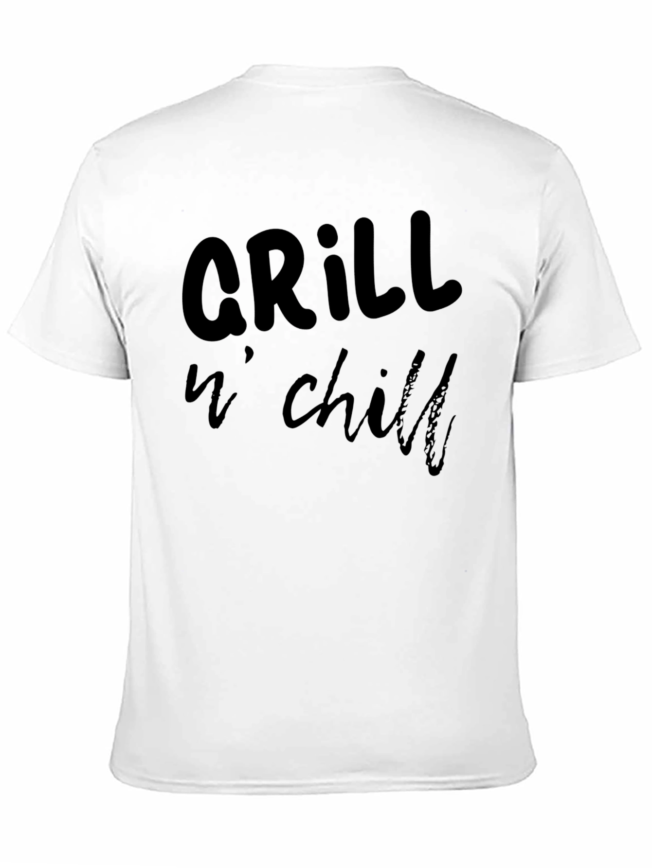 Grill n Chill Mens Black Graphic T-Shirt