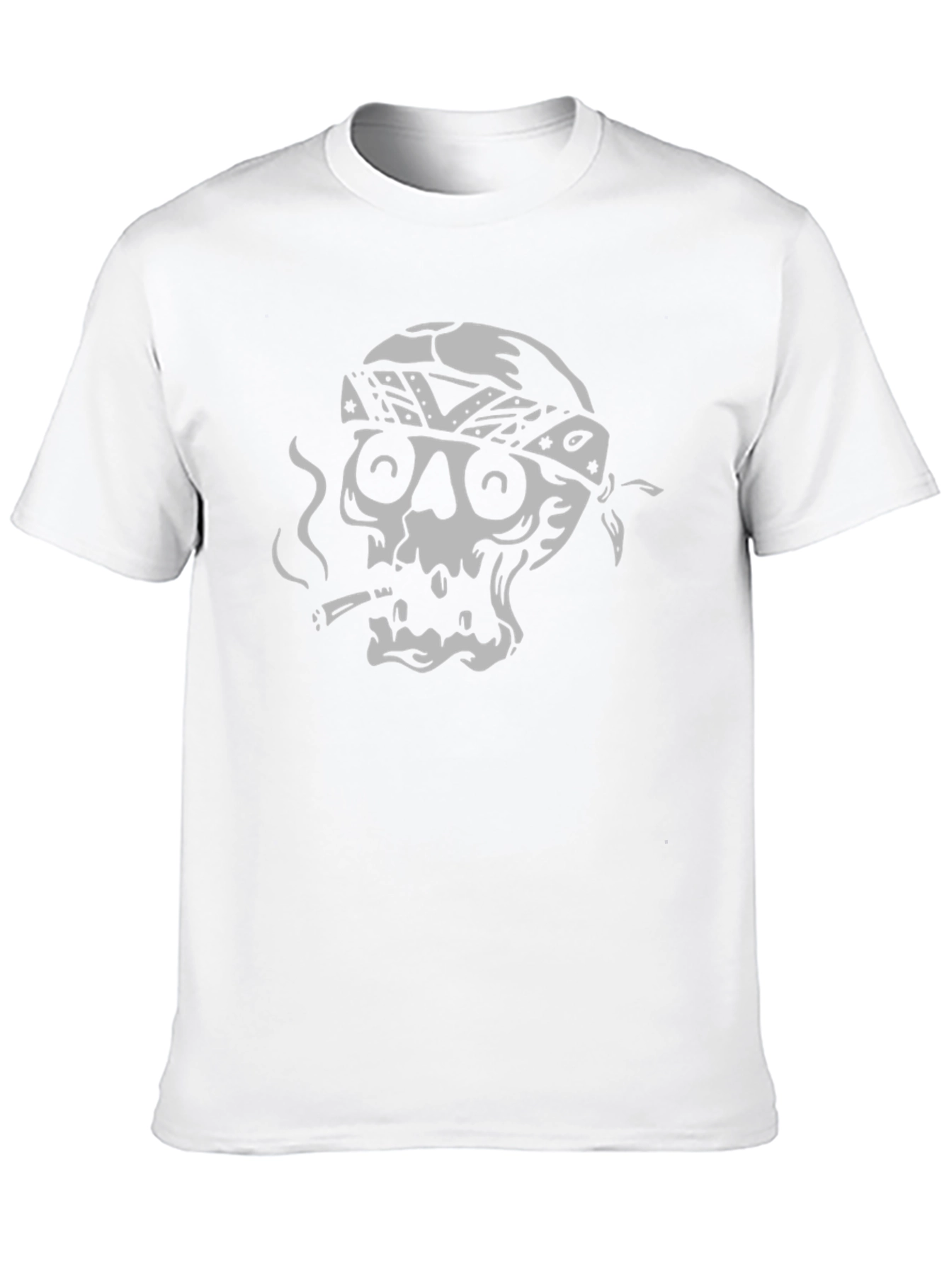 Skull Bandana Graphic Tee - Rocker Style