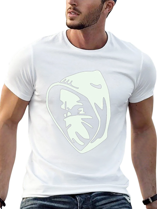 Hooded Figure Graphic T-Shirt - Black