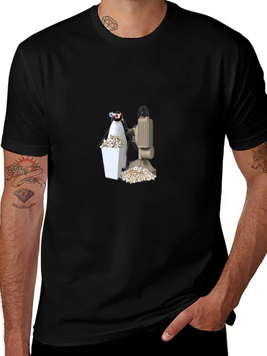 Penguin Movie Night Black T-Shirt