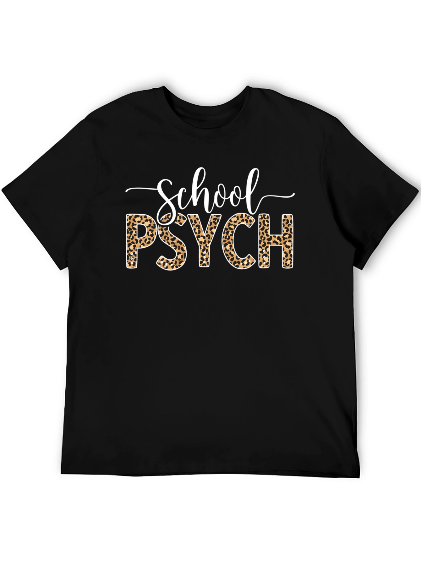 School Psych Leopard Print T-Shirt