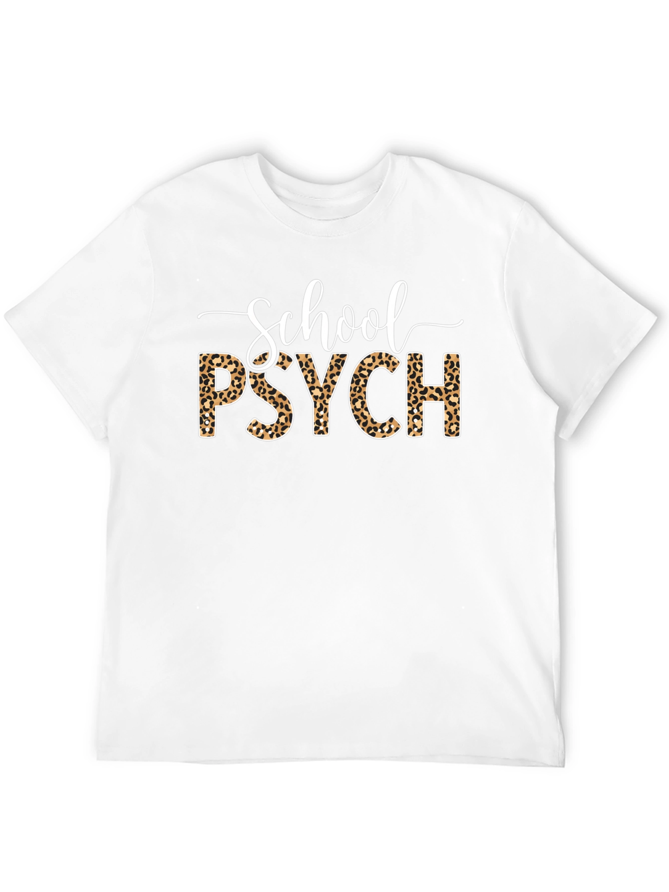 School Psych Leopard Print T-Shirt