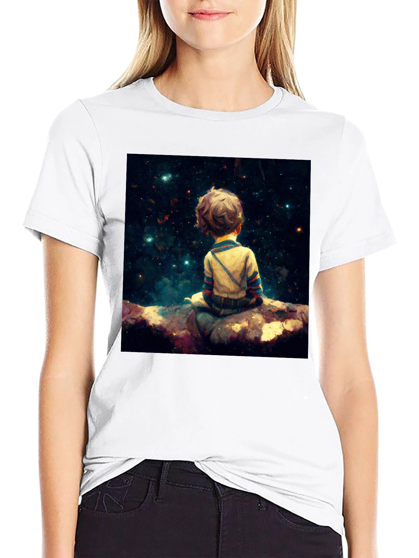 Boy Stargazer Black T-Shirt