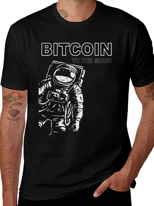 Bitcoin To The Moon T-Shirt - Astronaut Design