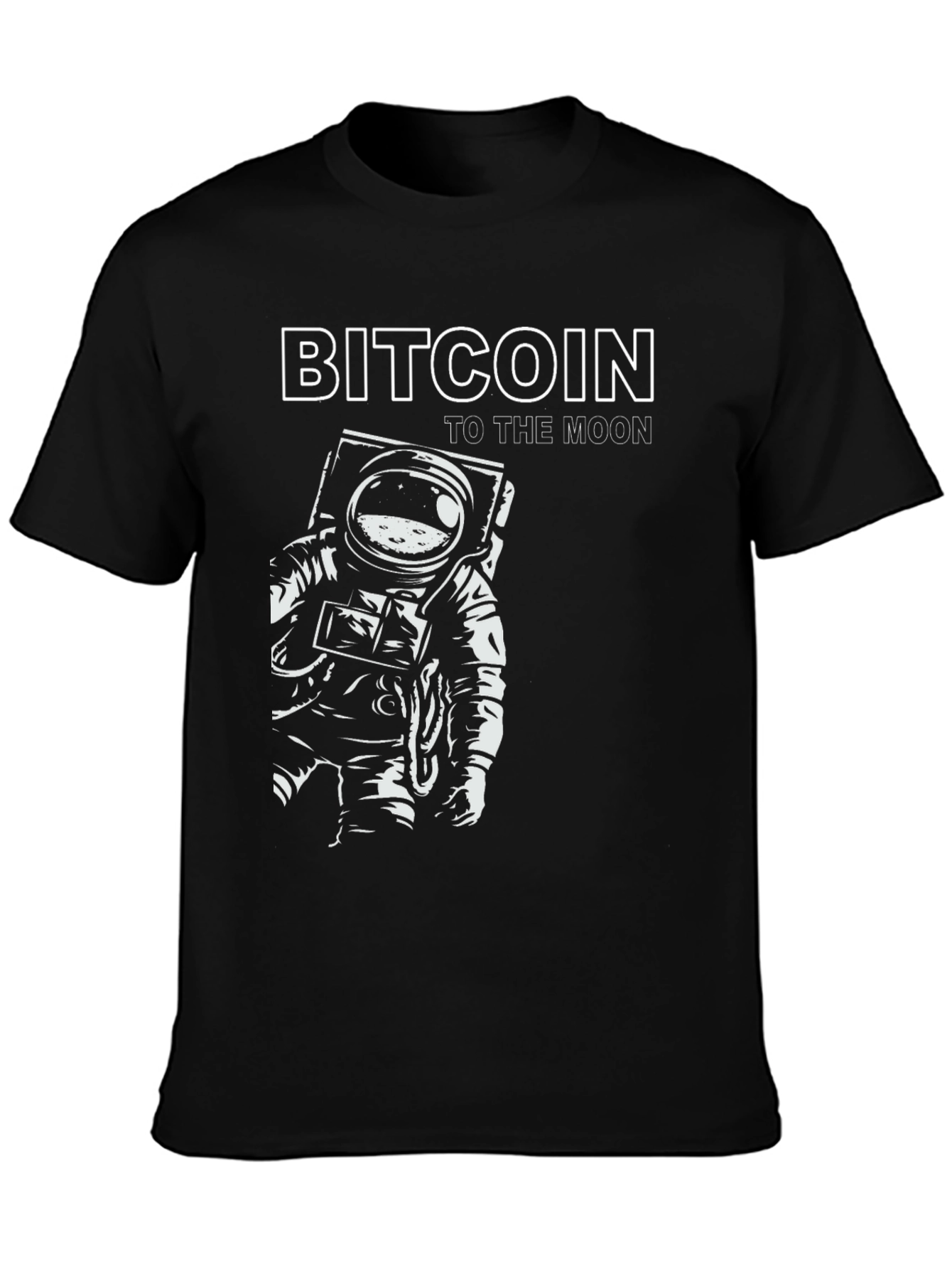 Bitcoin To The Moon T-Shirt - Astronaut Design