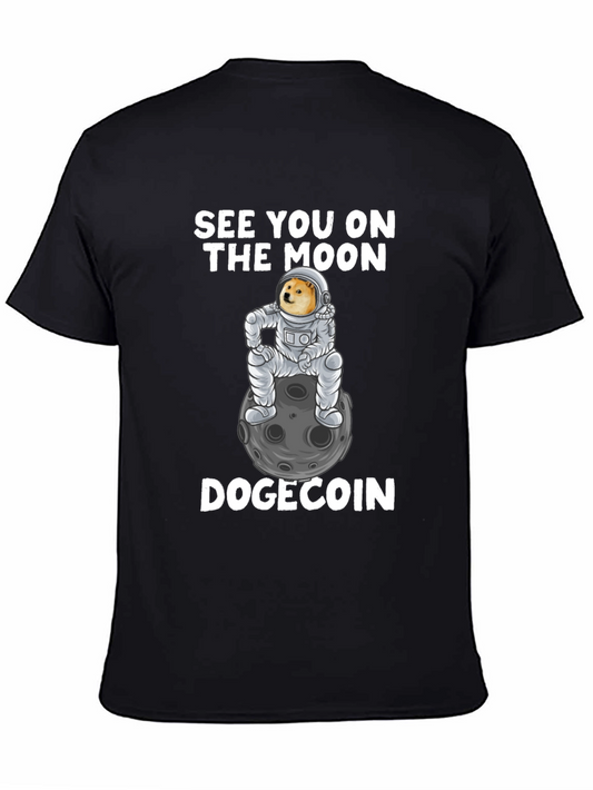 Dogecoin Moon T-Shirt - Crypto Meme Tee