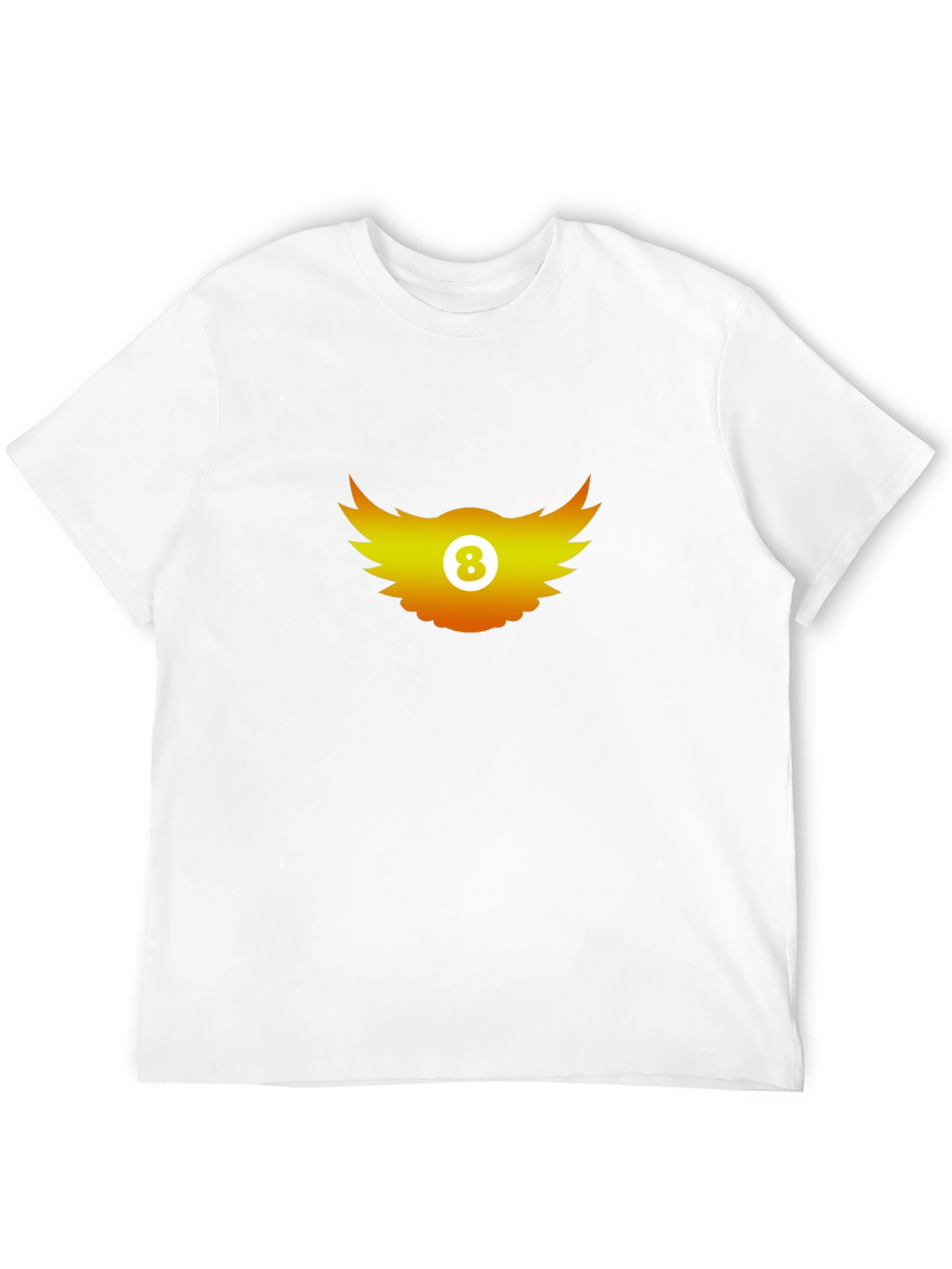 Winged 8-Ball Graphic Tee - Black