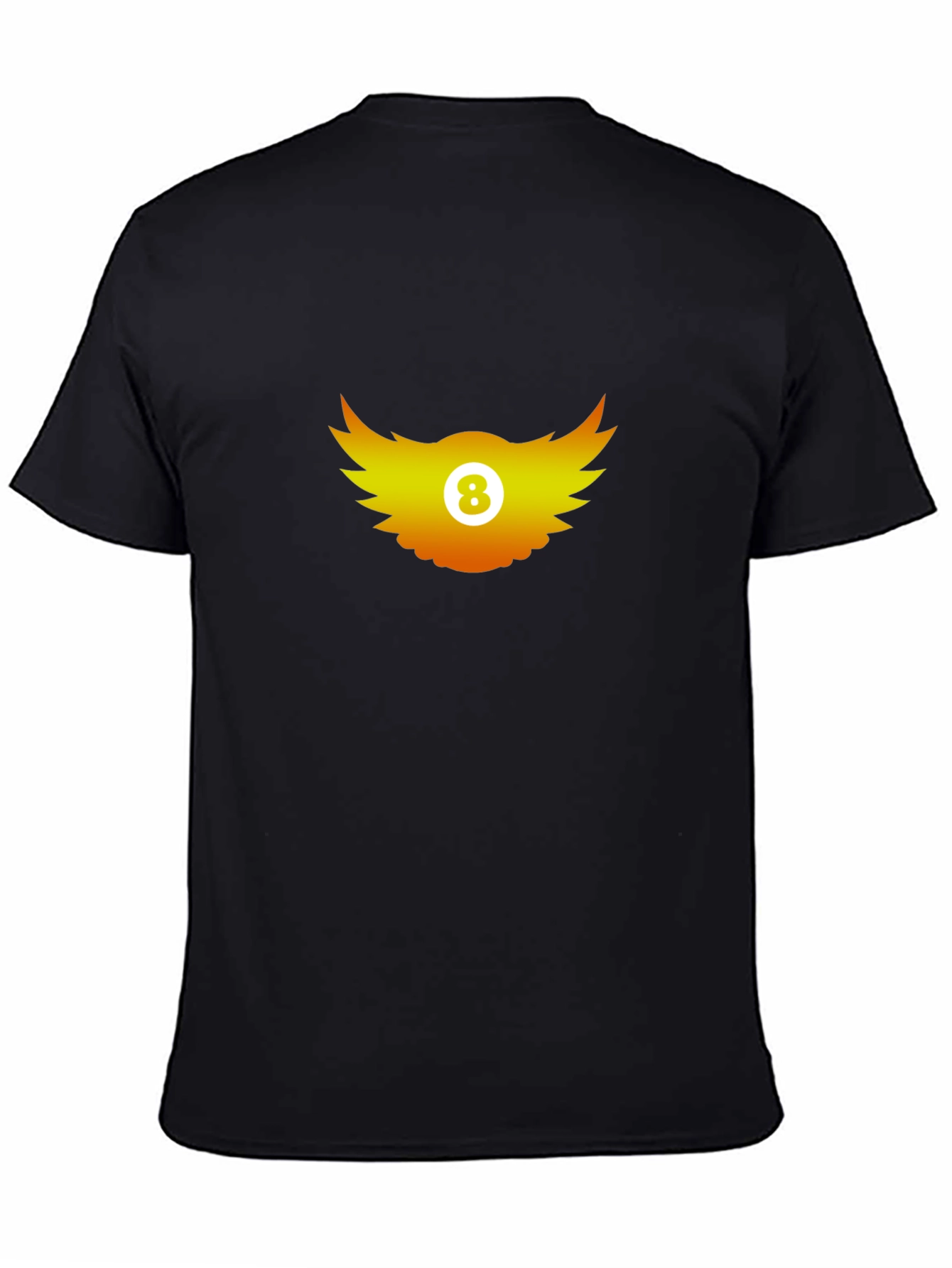 Winged 8-Ball Graphic Tee - Black