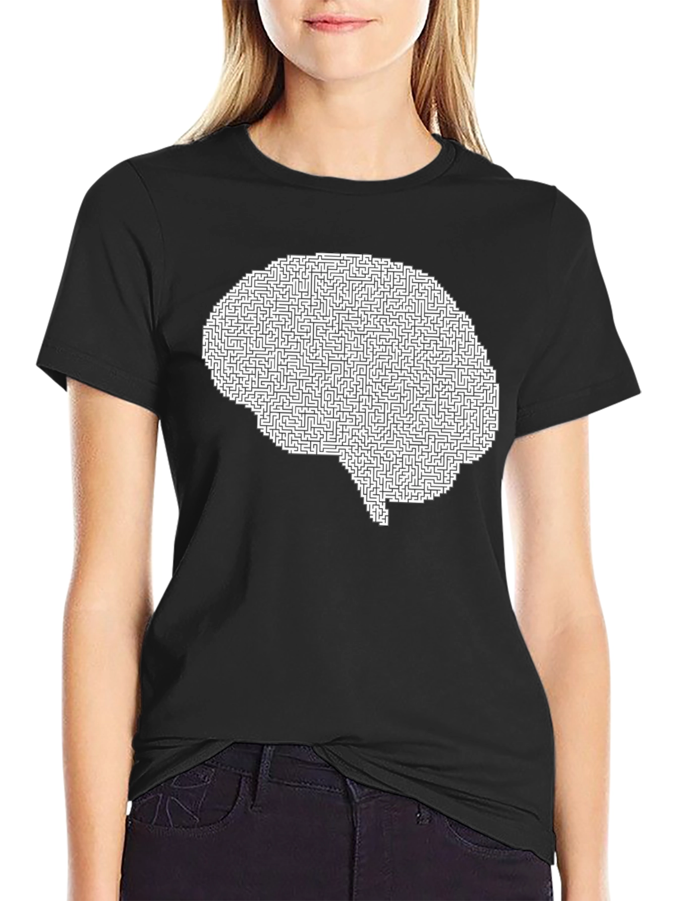 Brain Maze Graphic Tee - Mind Puzzler T-Shirt