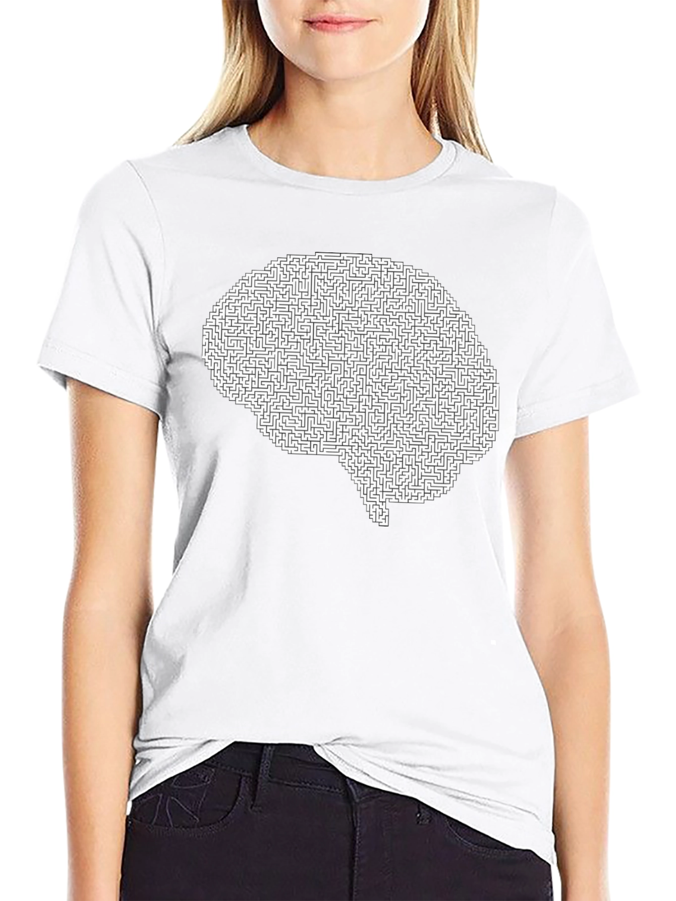 Brain Maze Graphic Tee - Mind Puzzler T-Shirt