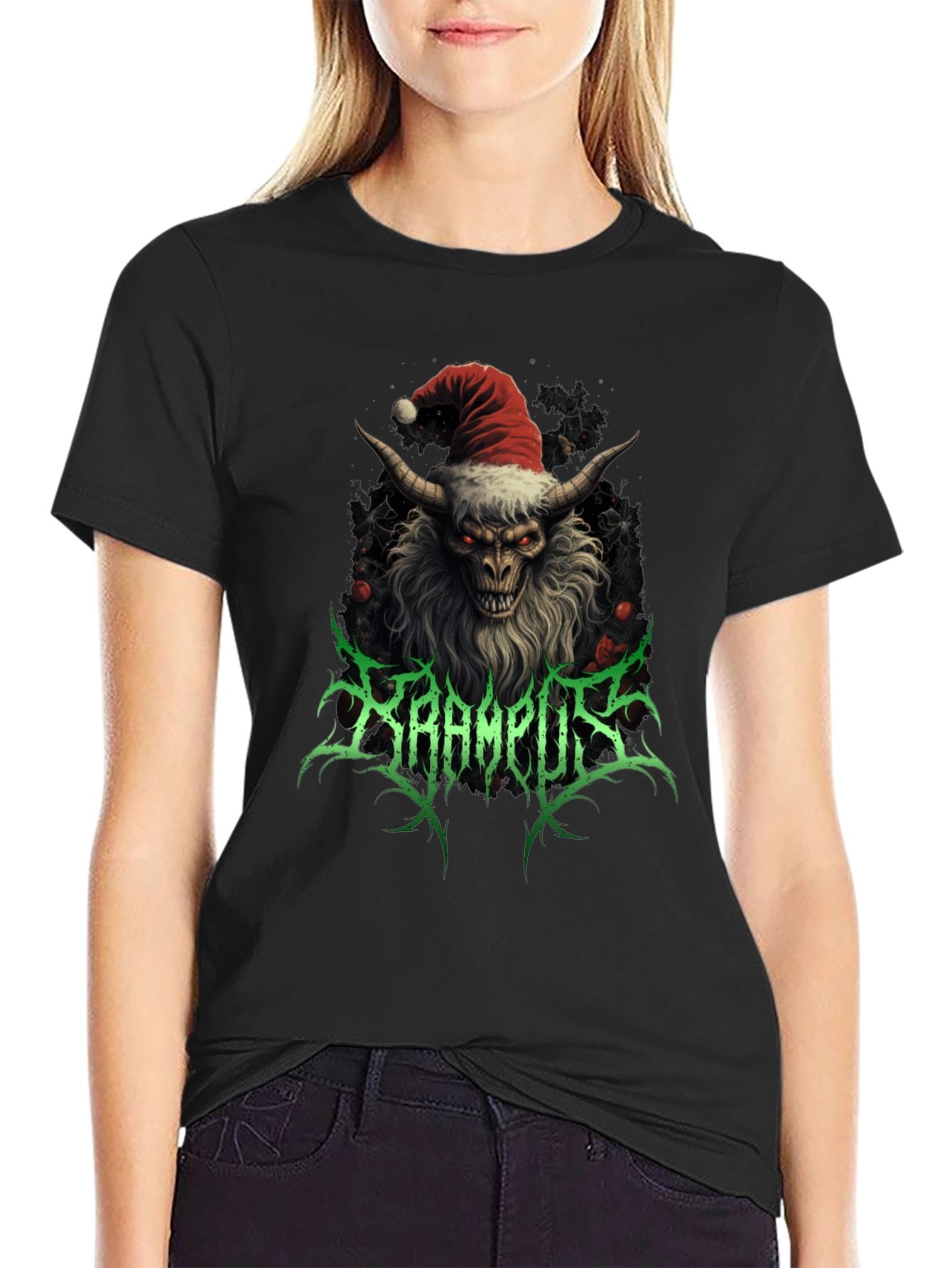 Krampus Santa Graphic T-Shirt