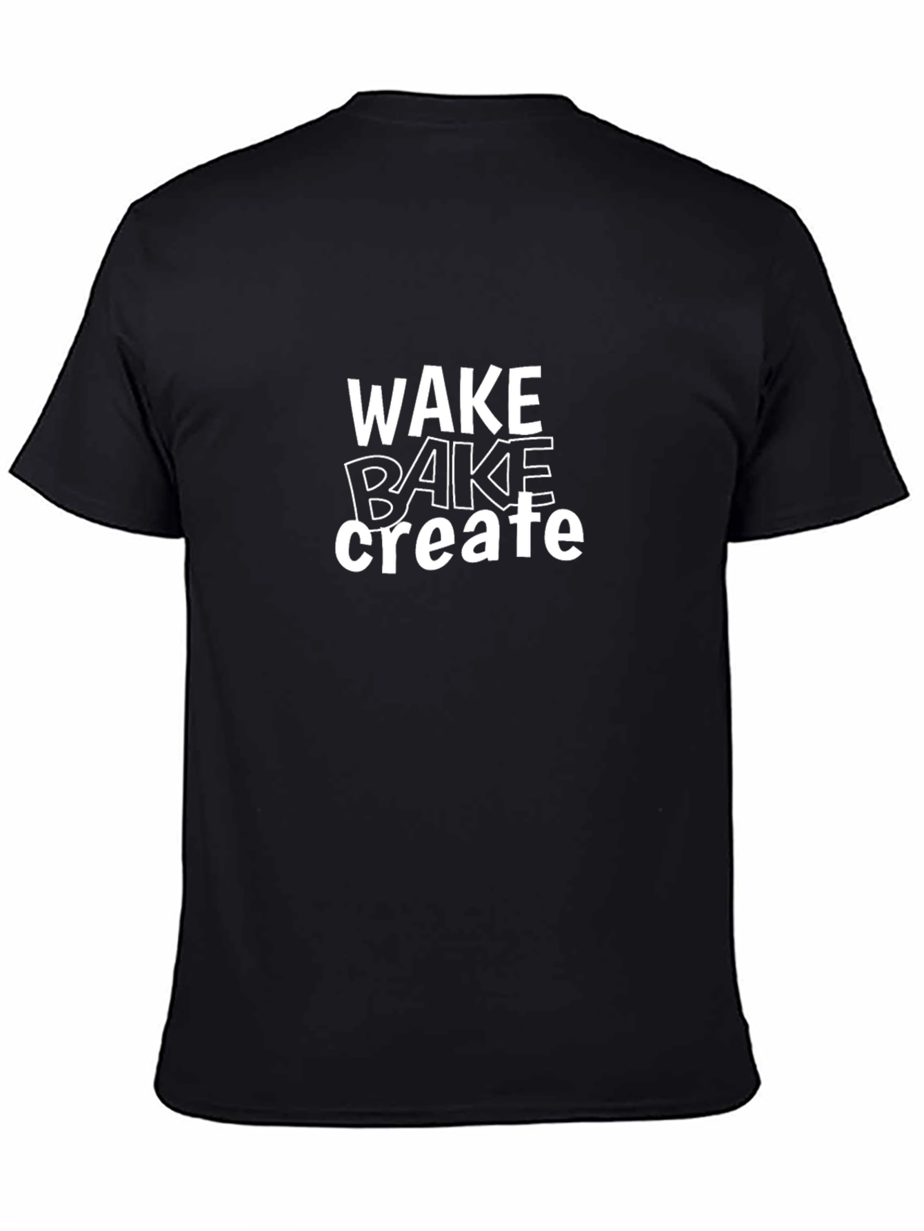 Wake Bake Create Black Graphic T-Shirt
