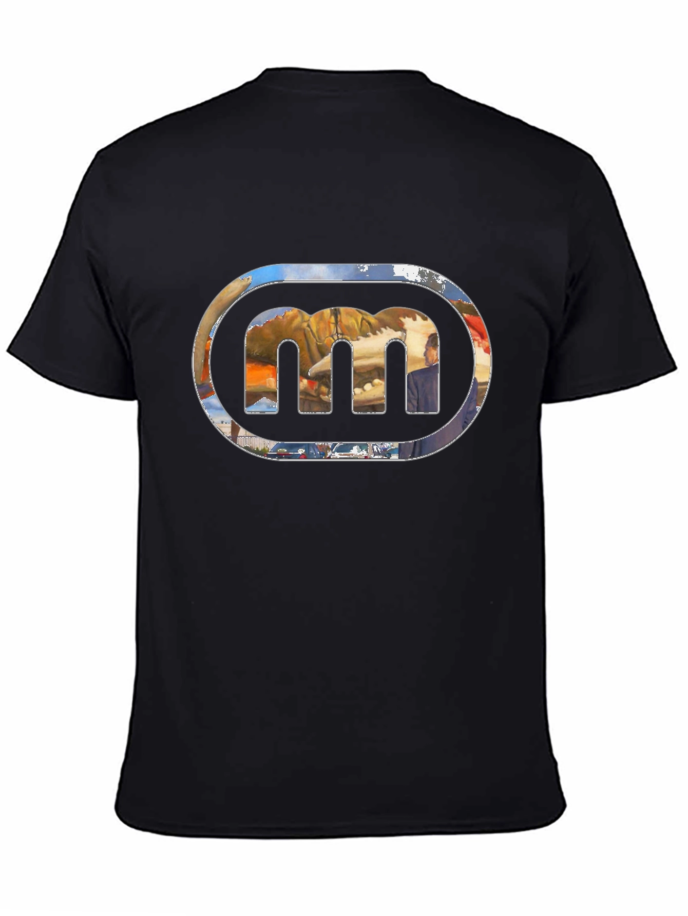 Abstract Design Black T-Shirt
