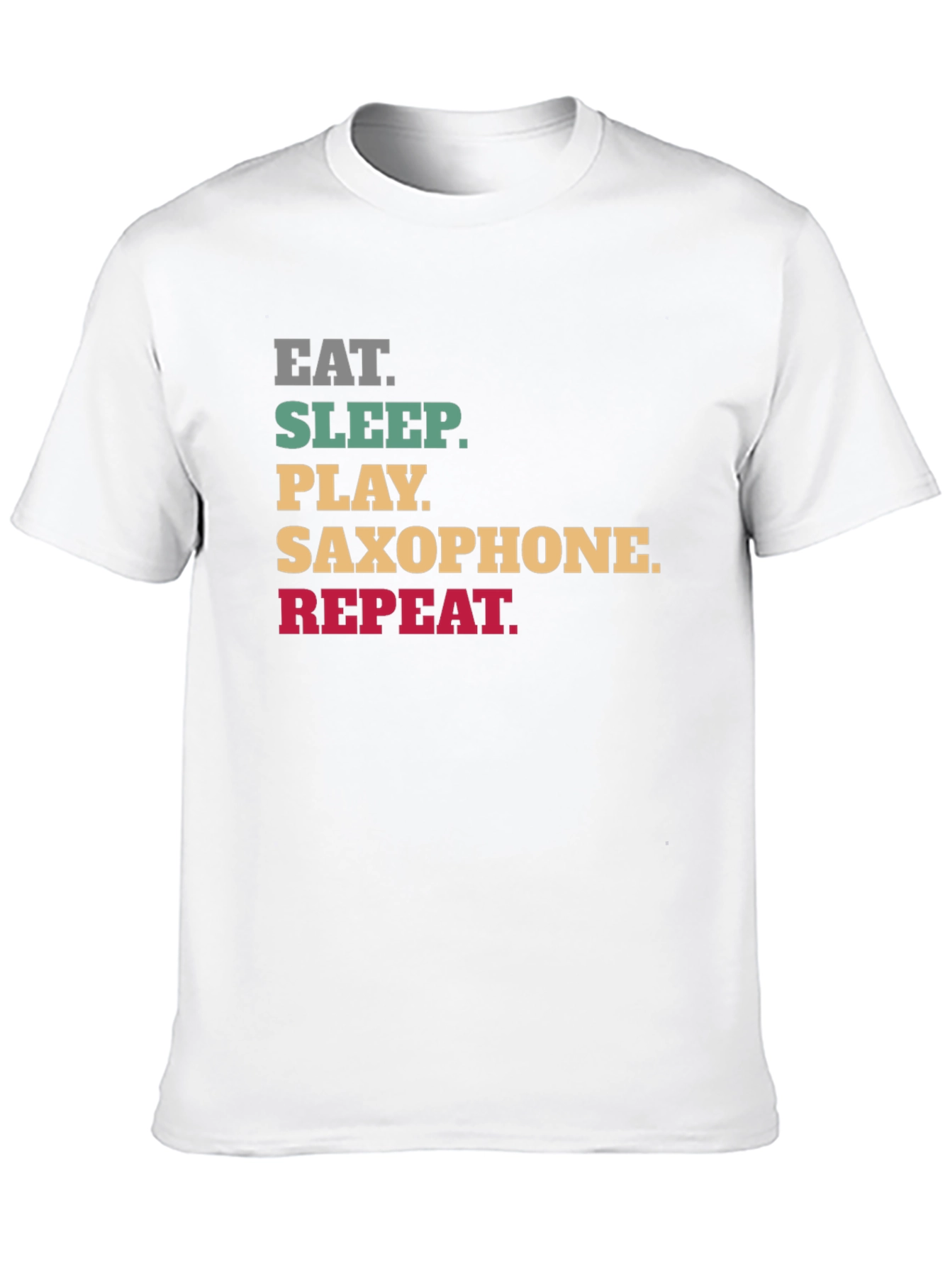 Eat Sleep Play Saxophone Repeat Black T-Shirt