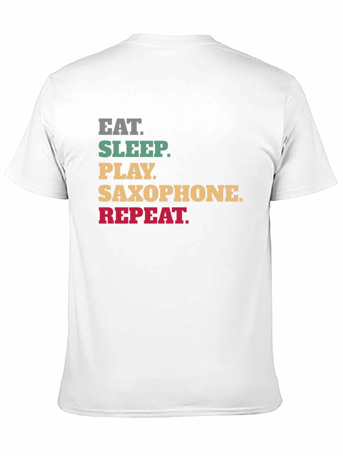 Eat Sleep Play Saxophone Repeat Black T-Shirt