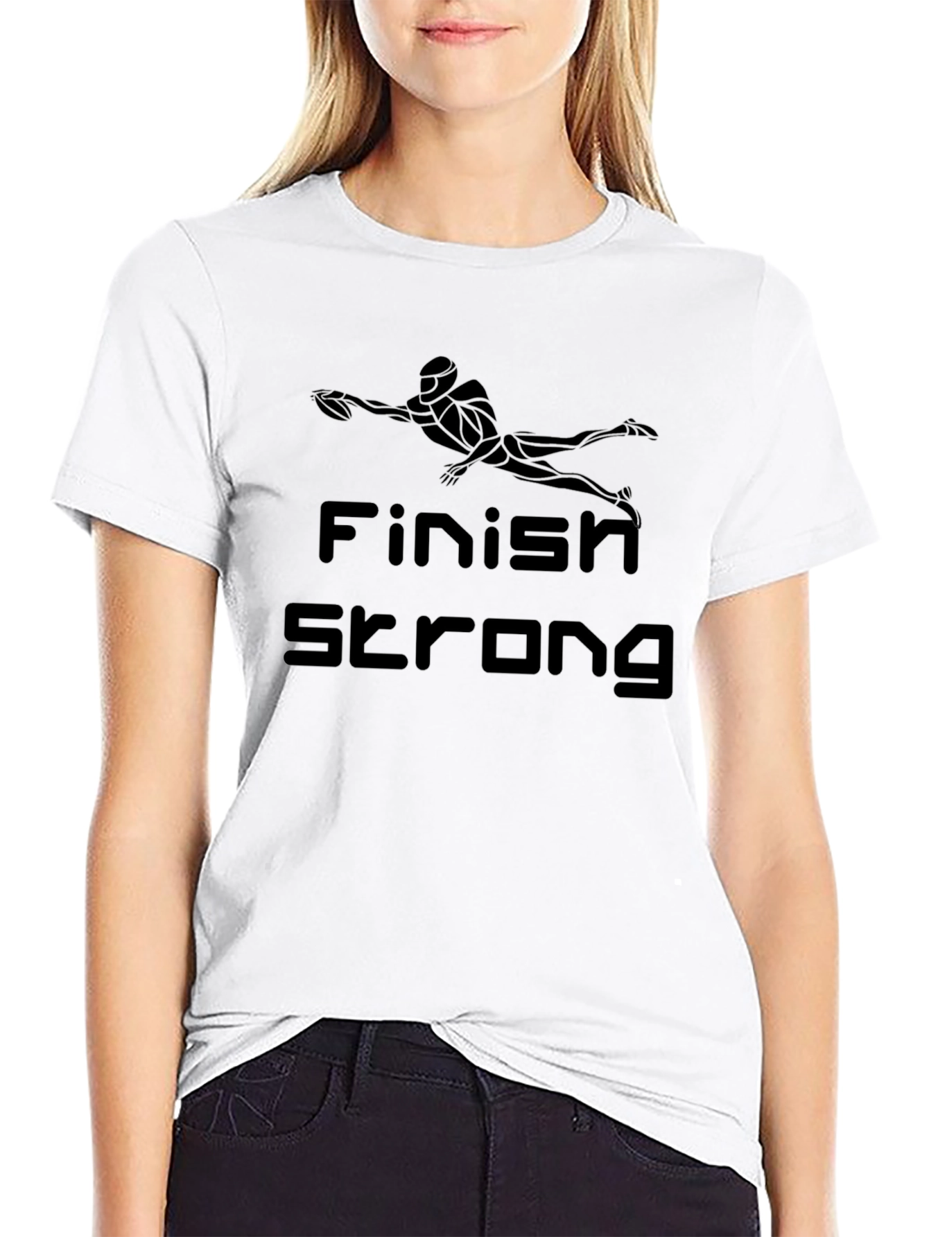 Finish Strong Graphic T-Shirt - Black