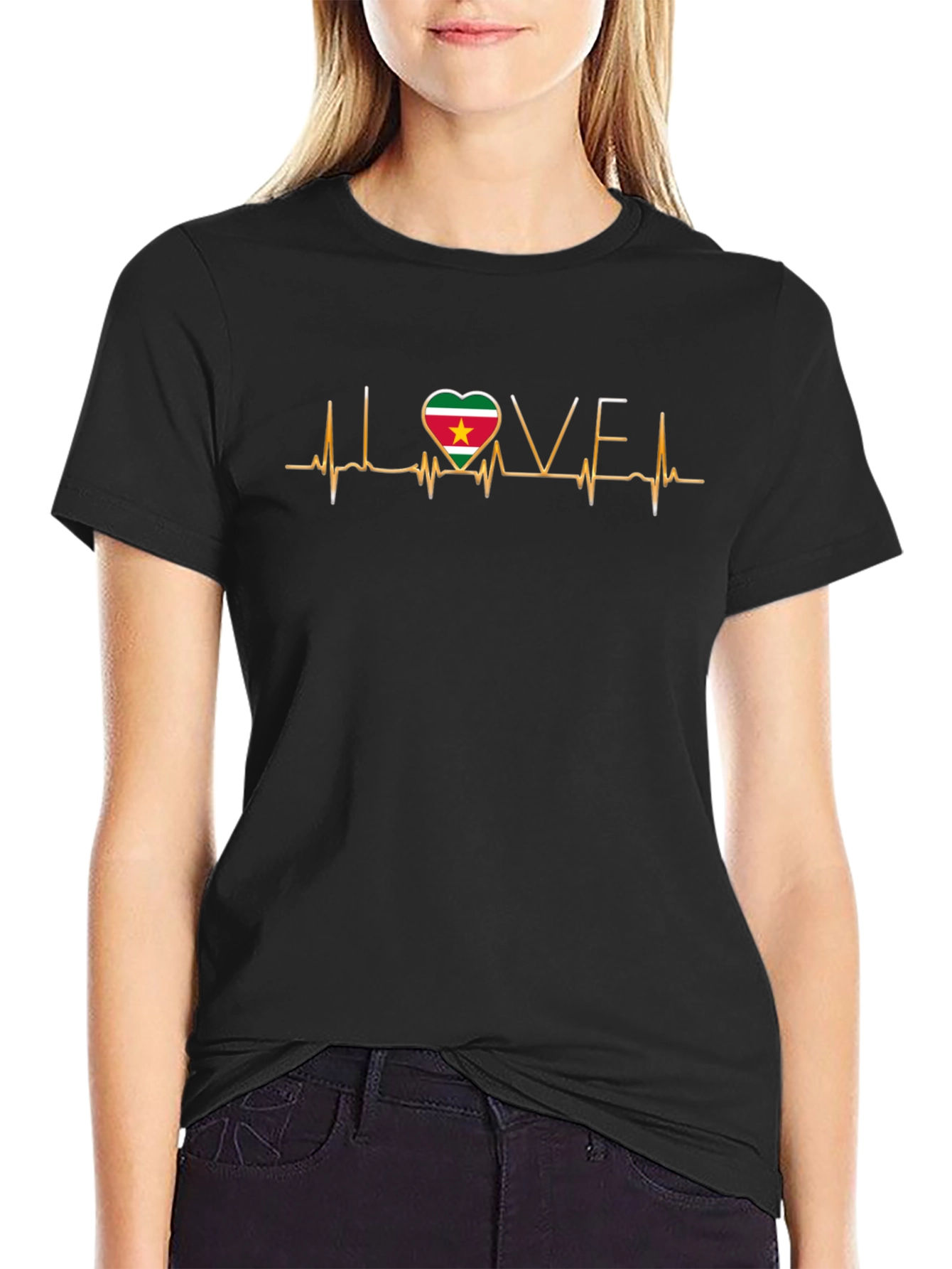 Suriname Heartbeat Love T-Shirt