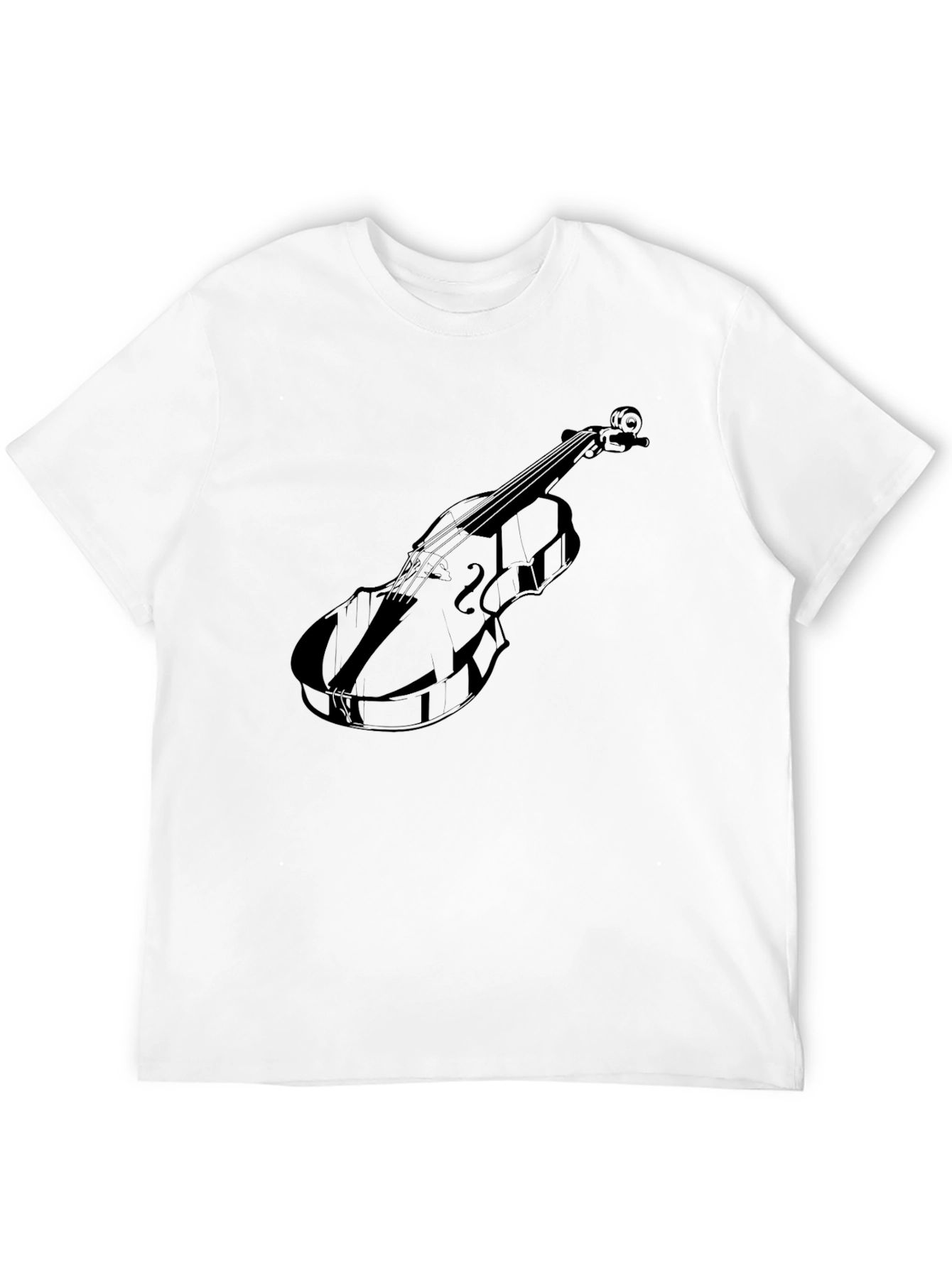Musical Violin Graphic Tee - Classic Black T-Shirt
