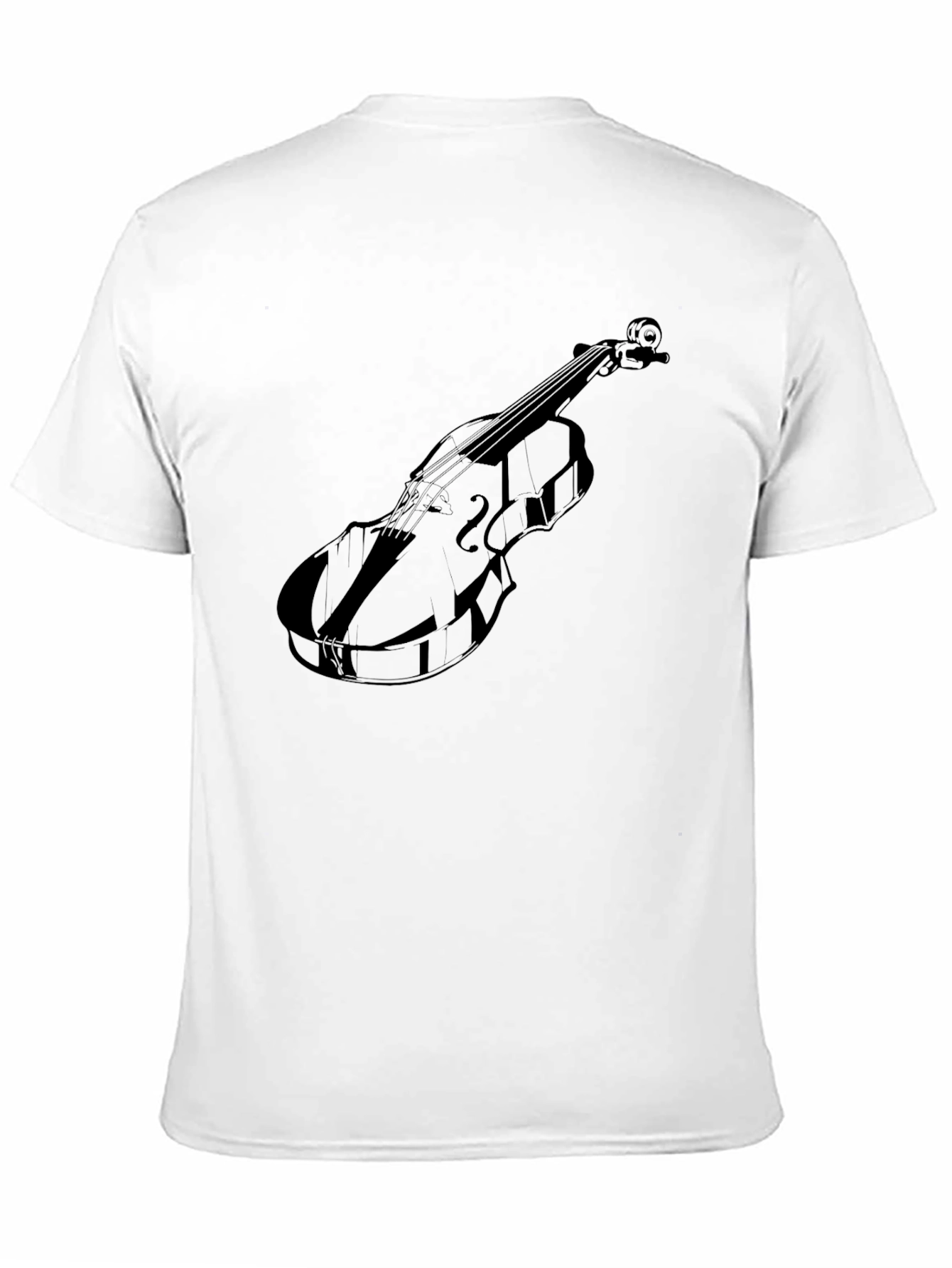 Musical Violin Graphic Tee - Classic Black T-Shirt