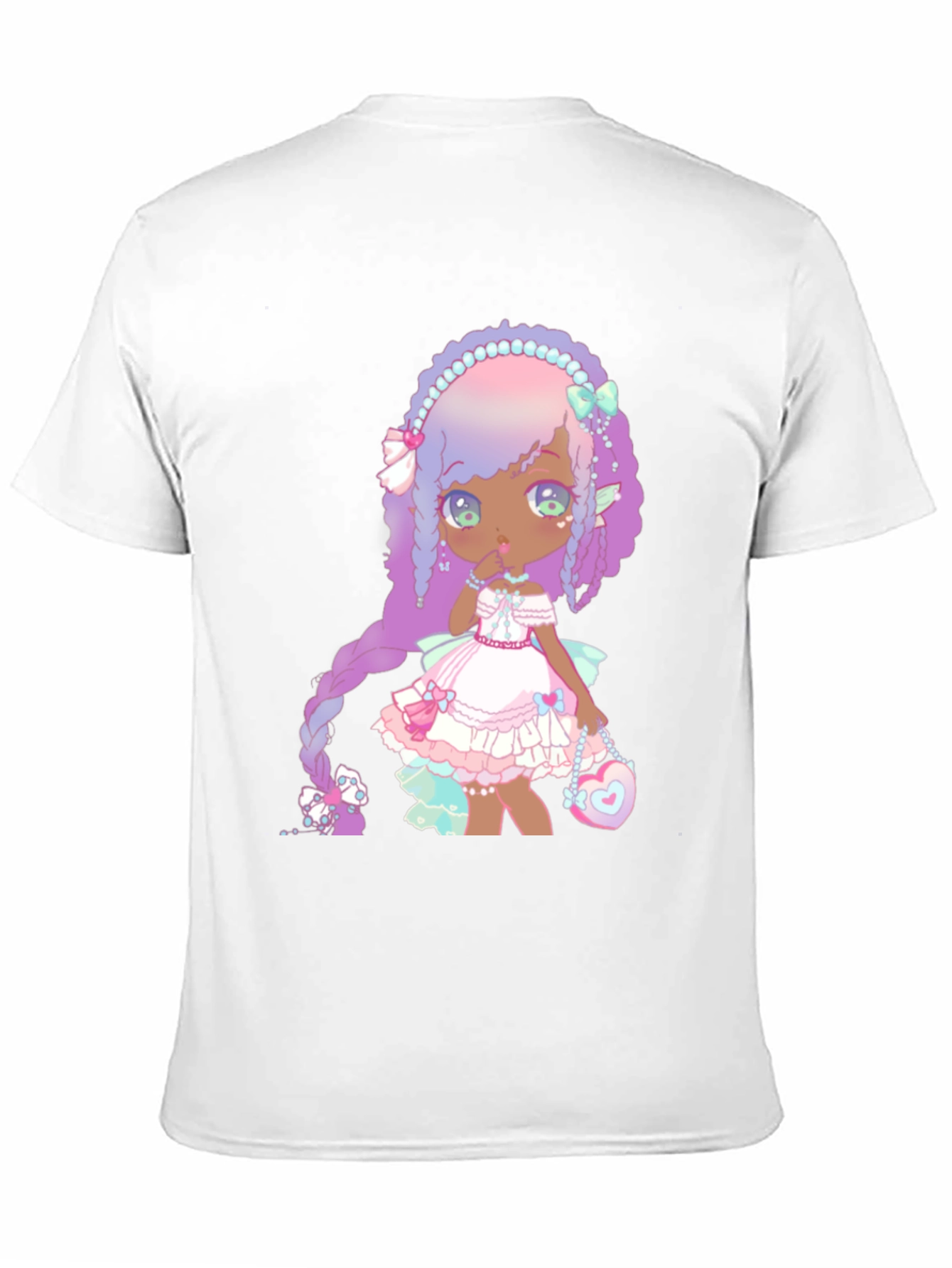Anime Girl Graphic Black T-Shirt