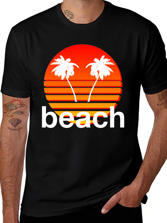 Retro Beach Sunset Graphic T-Shirt