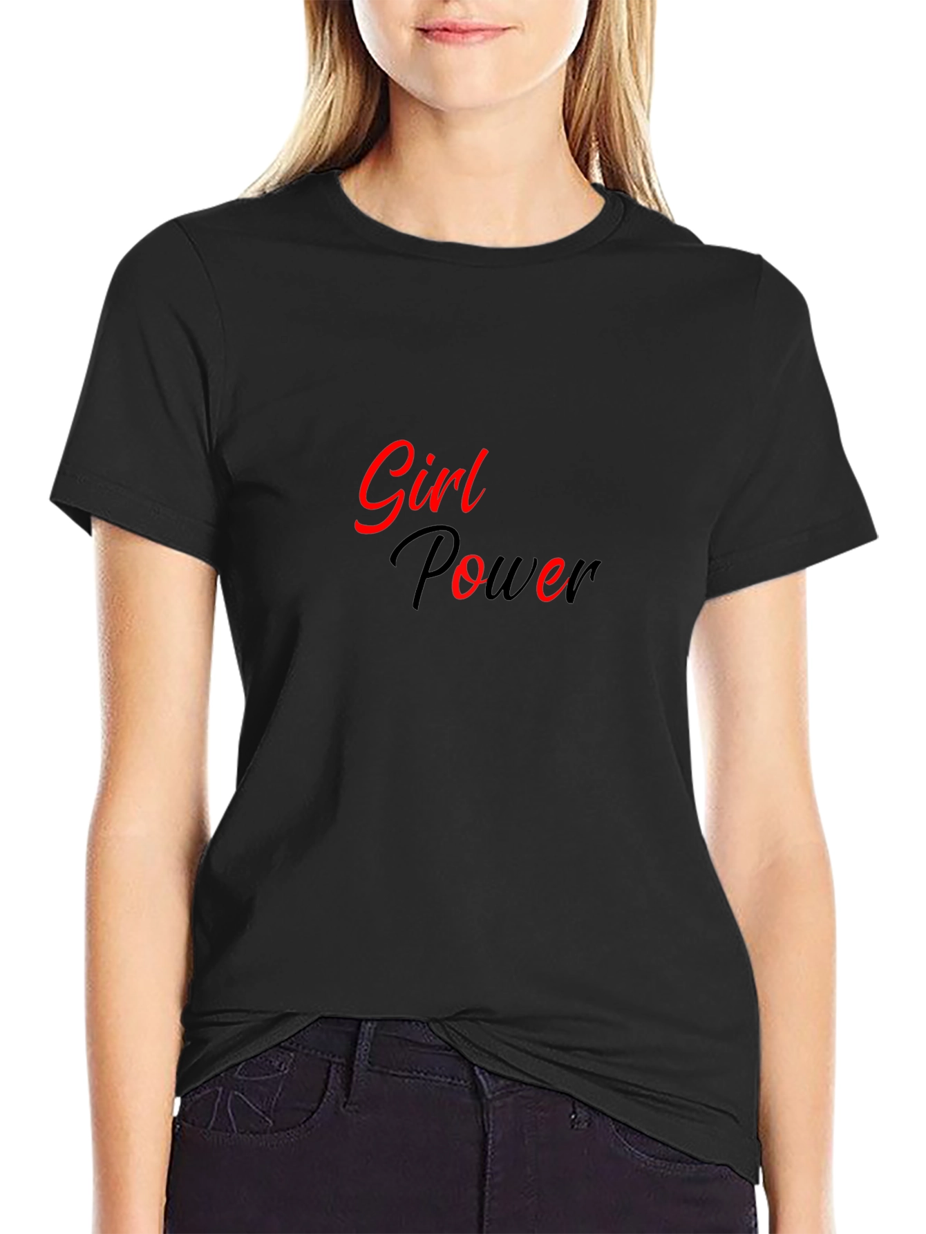 Girl Power Graphic Tee - Black Unisex T-Shirt