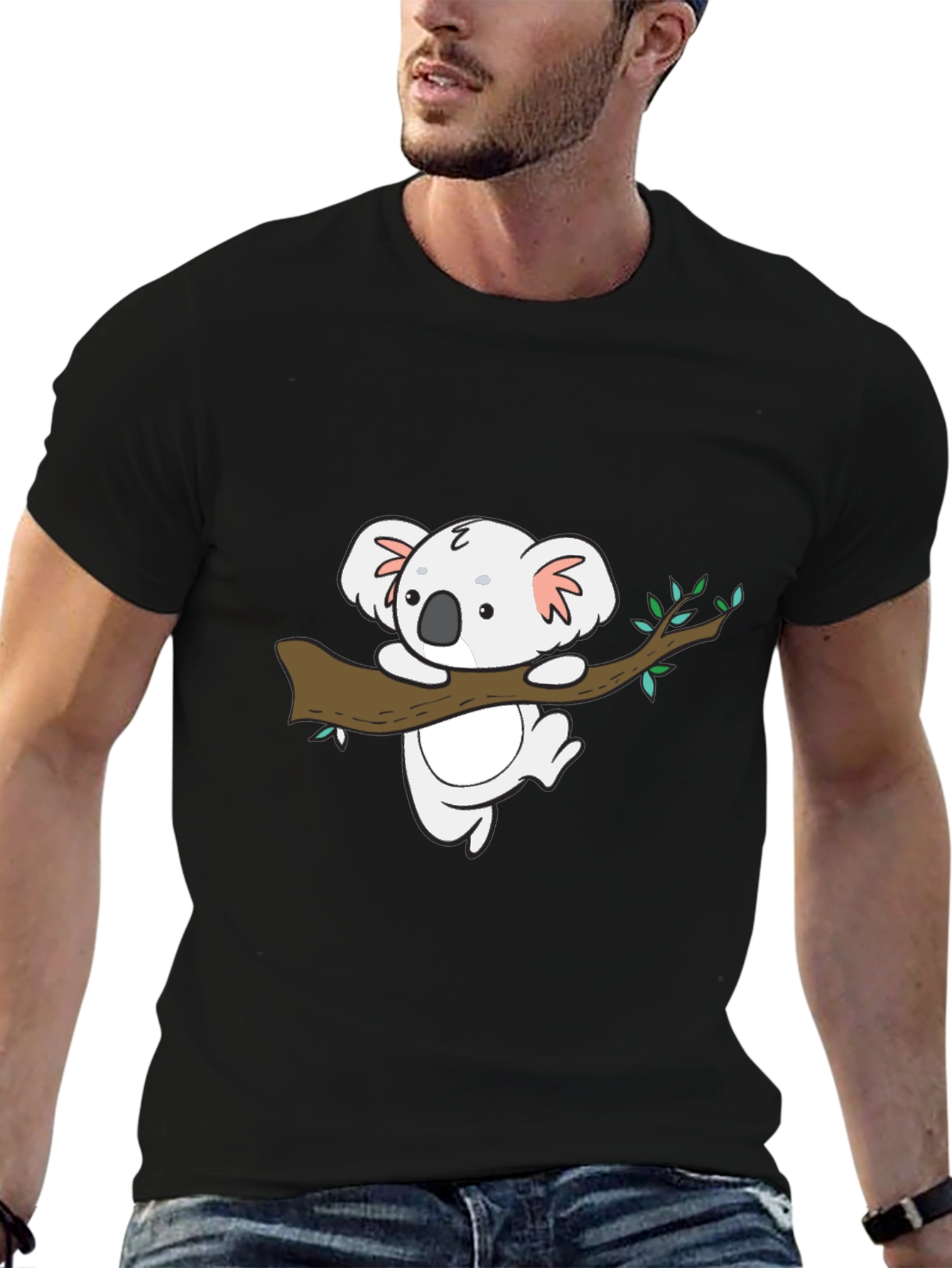 Koala Graphic Tee - Soft Cotton Blend Casual Shirt